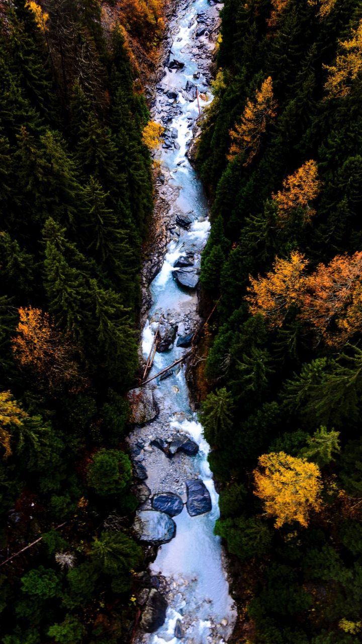 River Aerial Landscape Hd View Wallpapers