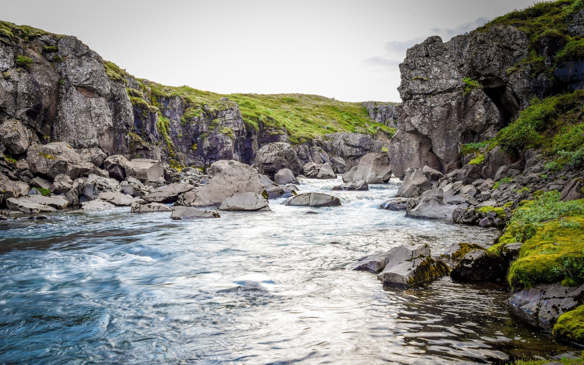 River Iceland Mountains Wallpapers