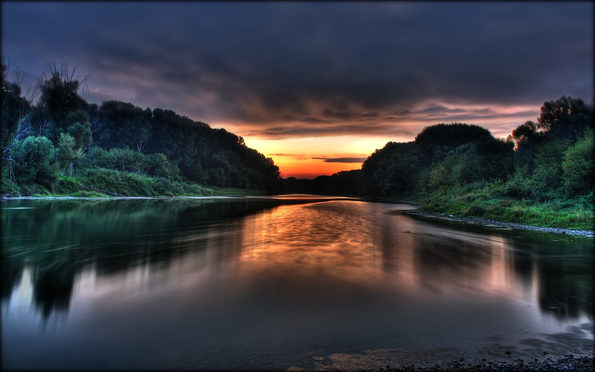 River Sunset Wallpapers