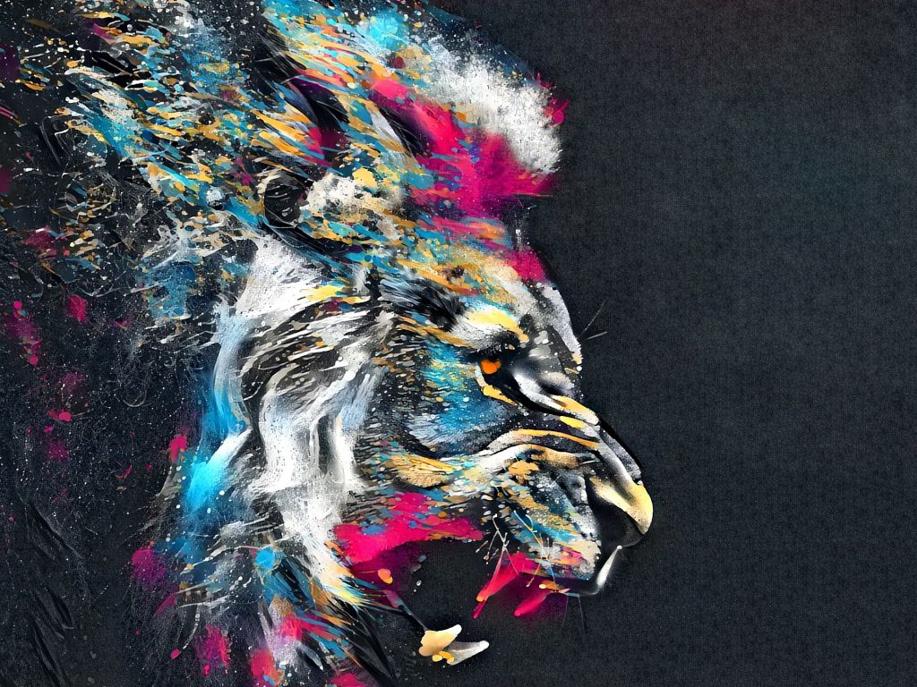 Roaring Lion Minimalist Wallpapers