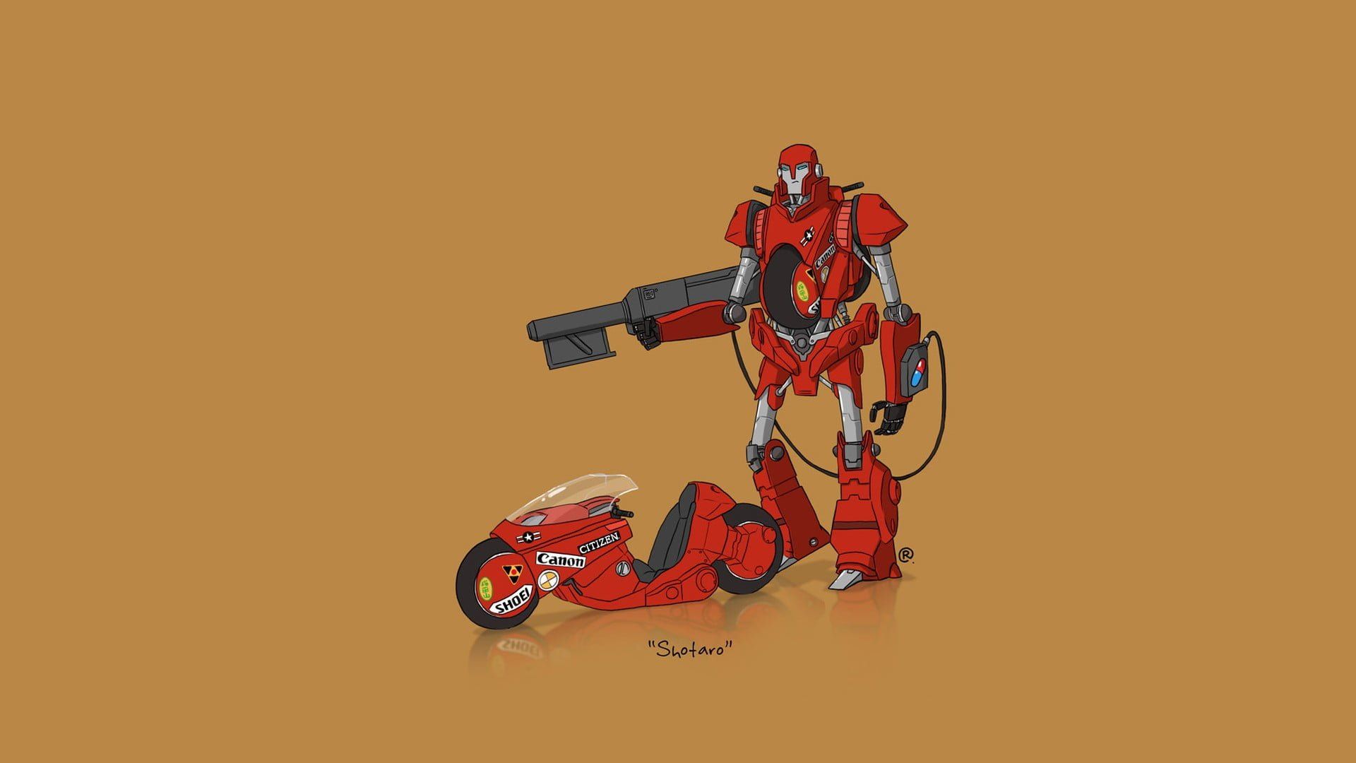 Robot Red Minimal Wallpapers