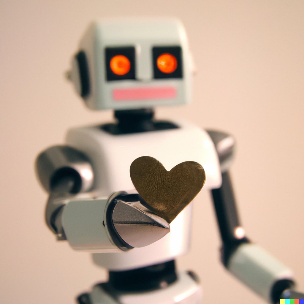 Robot Toy And Hearts With Lights Wallpapers