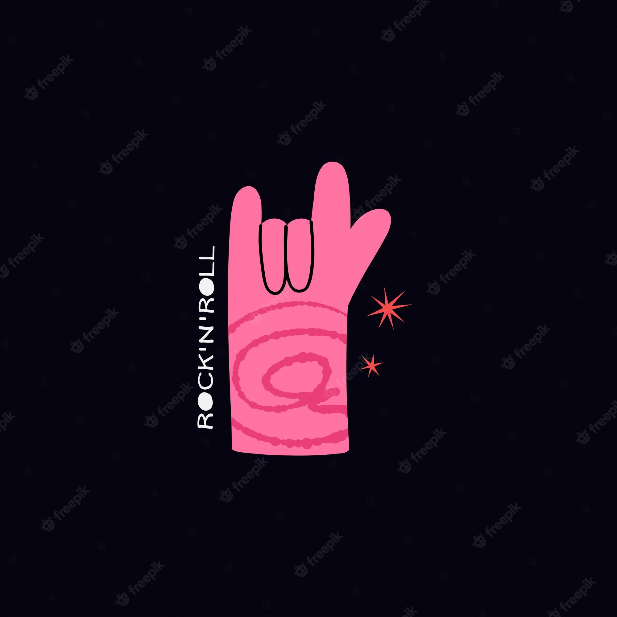 Rock And Roll Hand Gesture Minimal Wallpapers