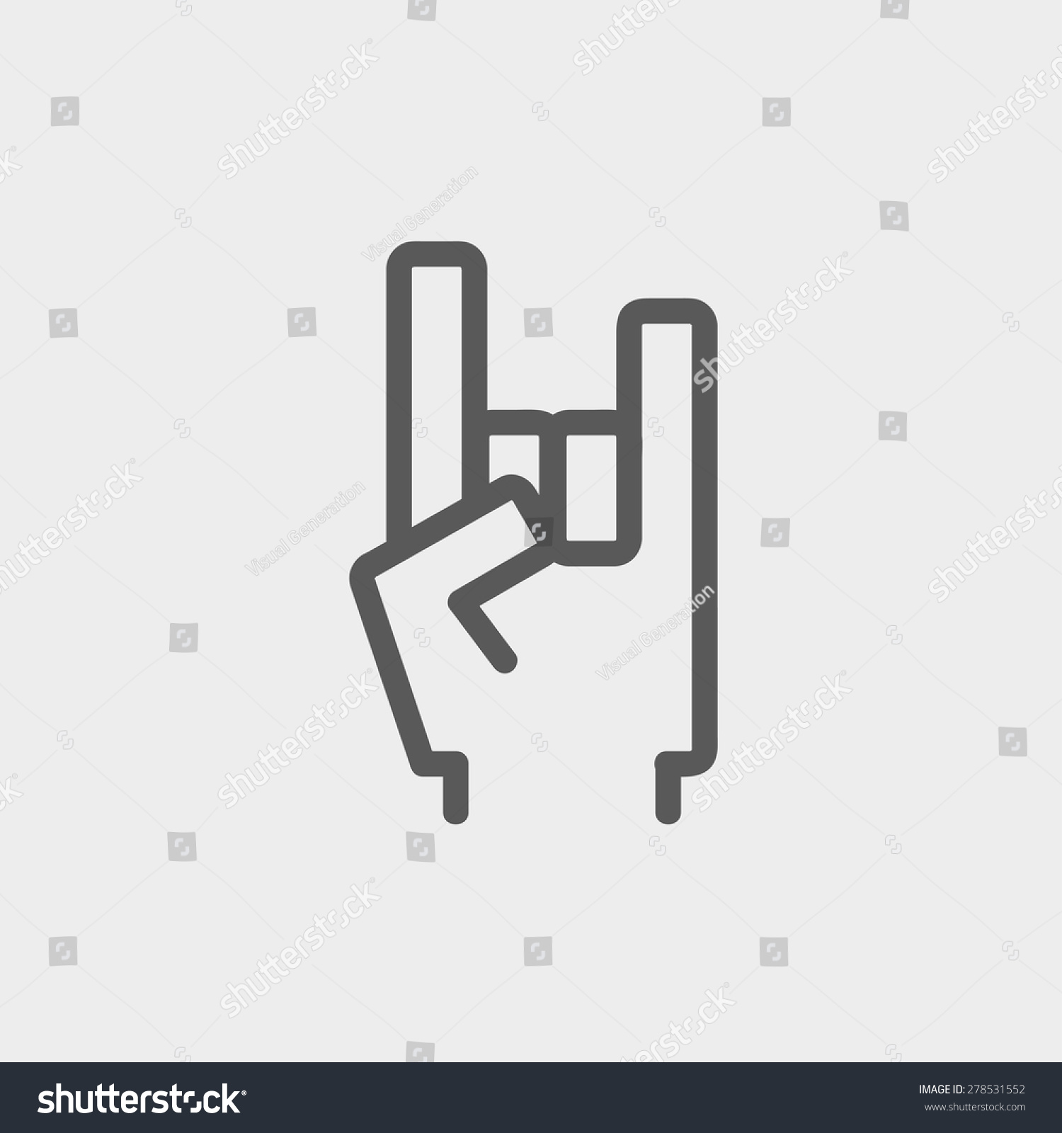 Rock And Roll Hand Gesture Minimal Wallpapers