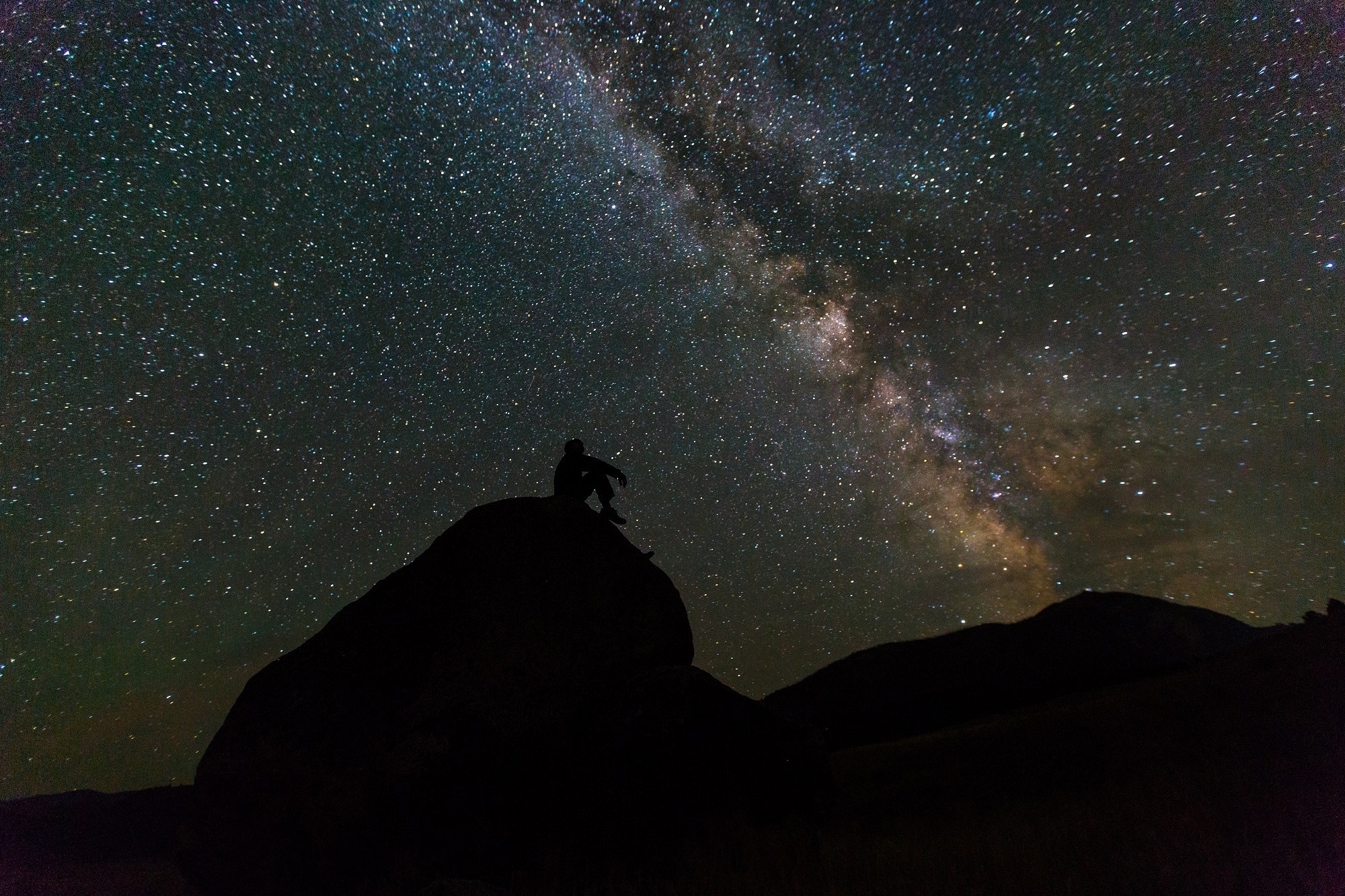 Rock Landscape At Milky Way Night Wallpapers