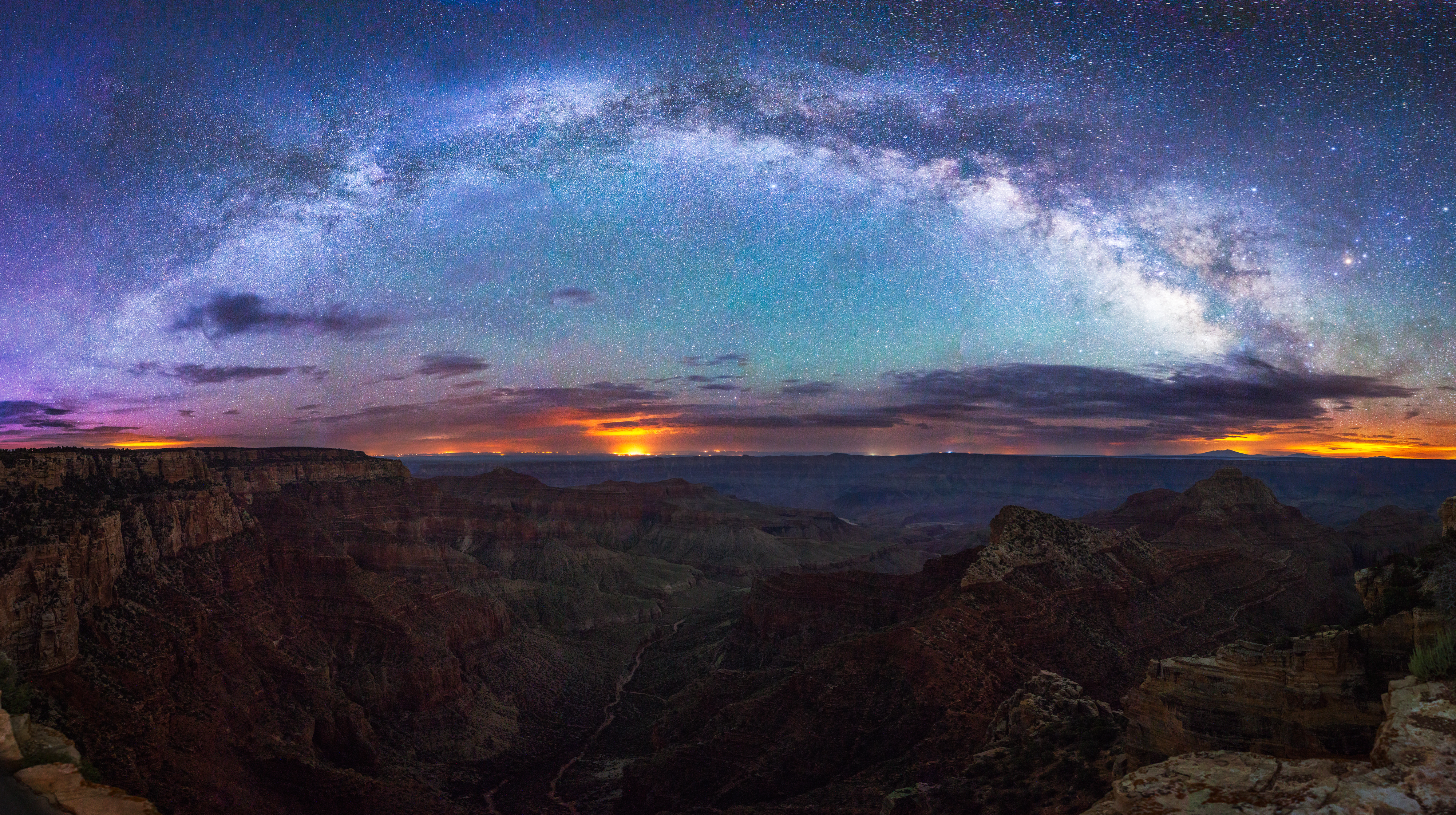 Rock Landscape At Milky Way Night Wallpapers