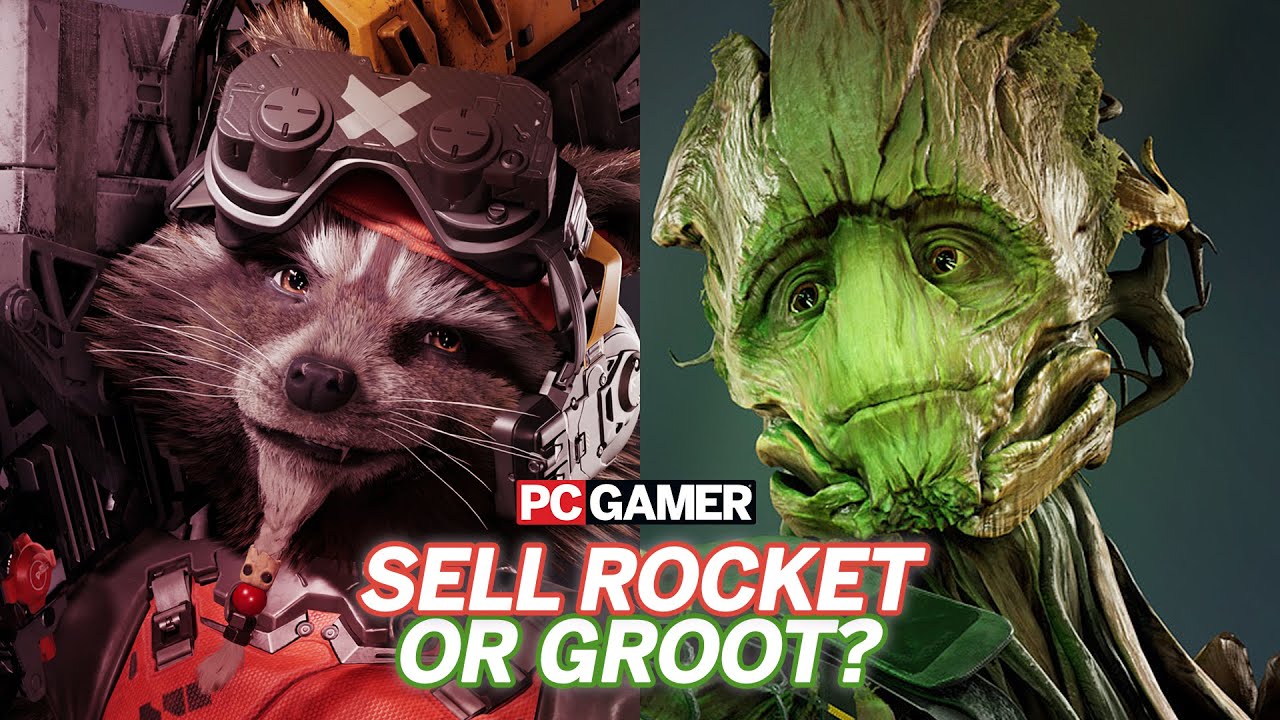 Rocket And Baby Groot Bait And Switch Wallpapers