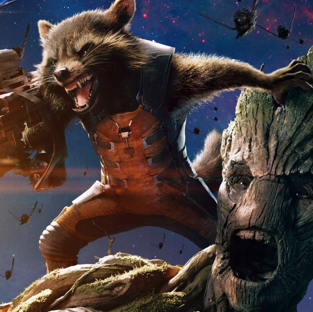 Rocket And Baby Groot Bait And Switch Wallpapers