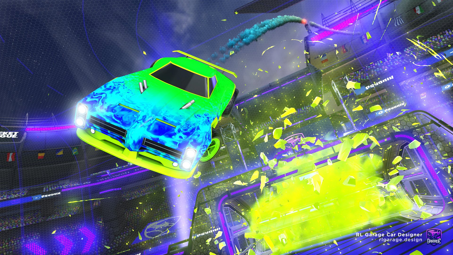 Rocket League Green Car Wallpapers