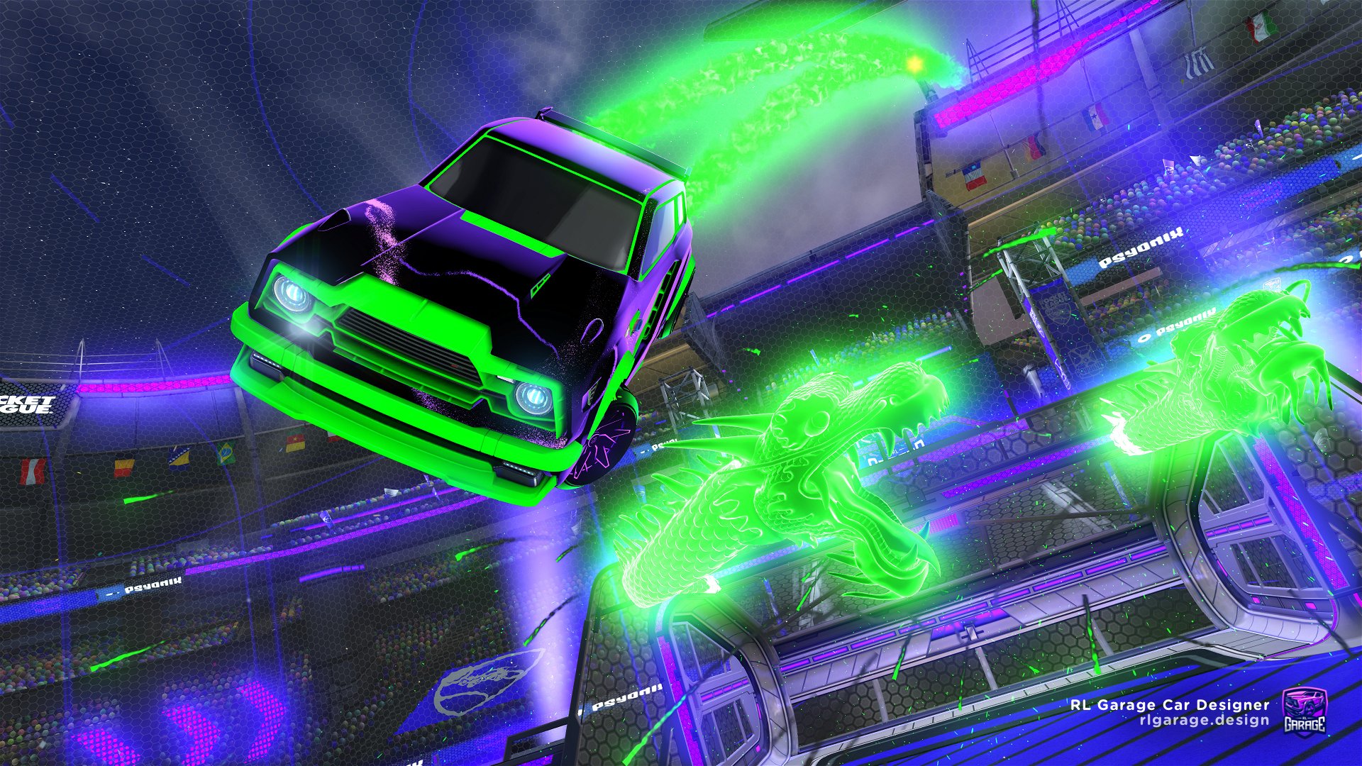 Rocket League Green Car Wallpapers