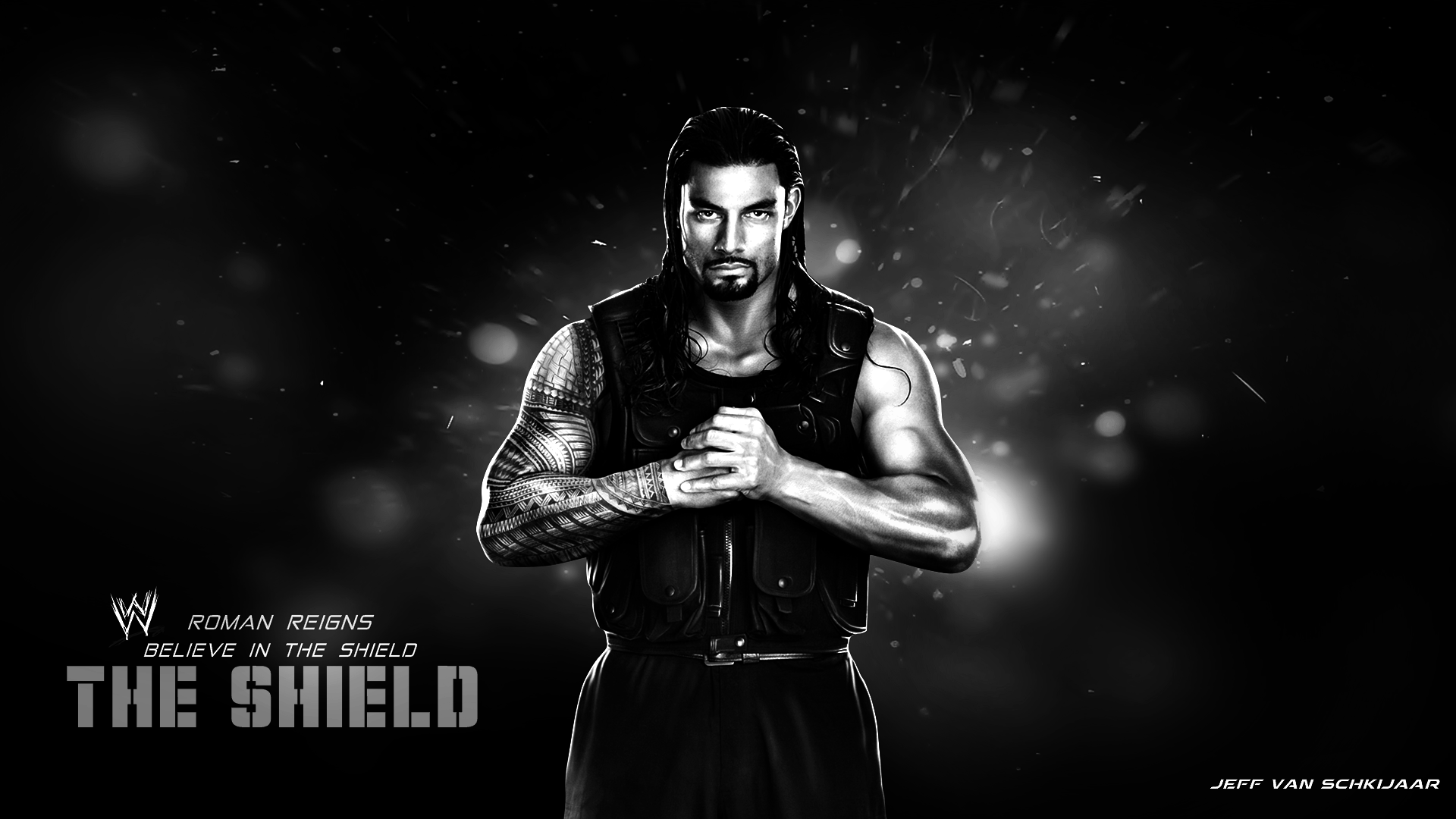 Roman Reigns Monochrome Wallpapers