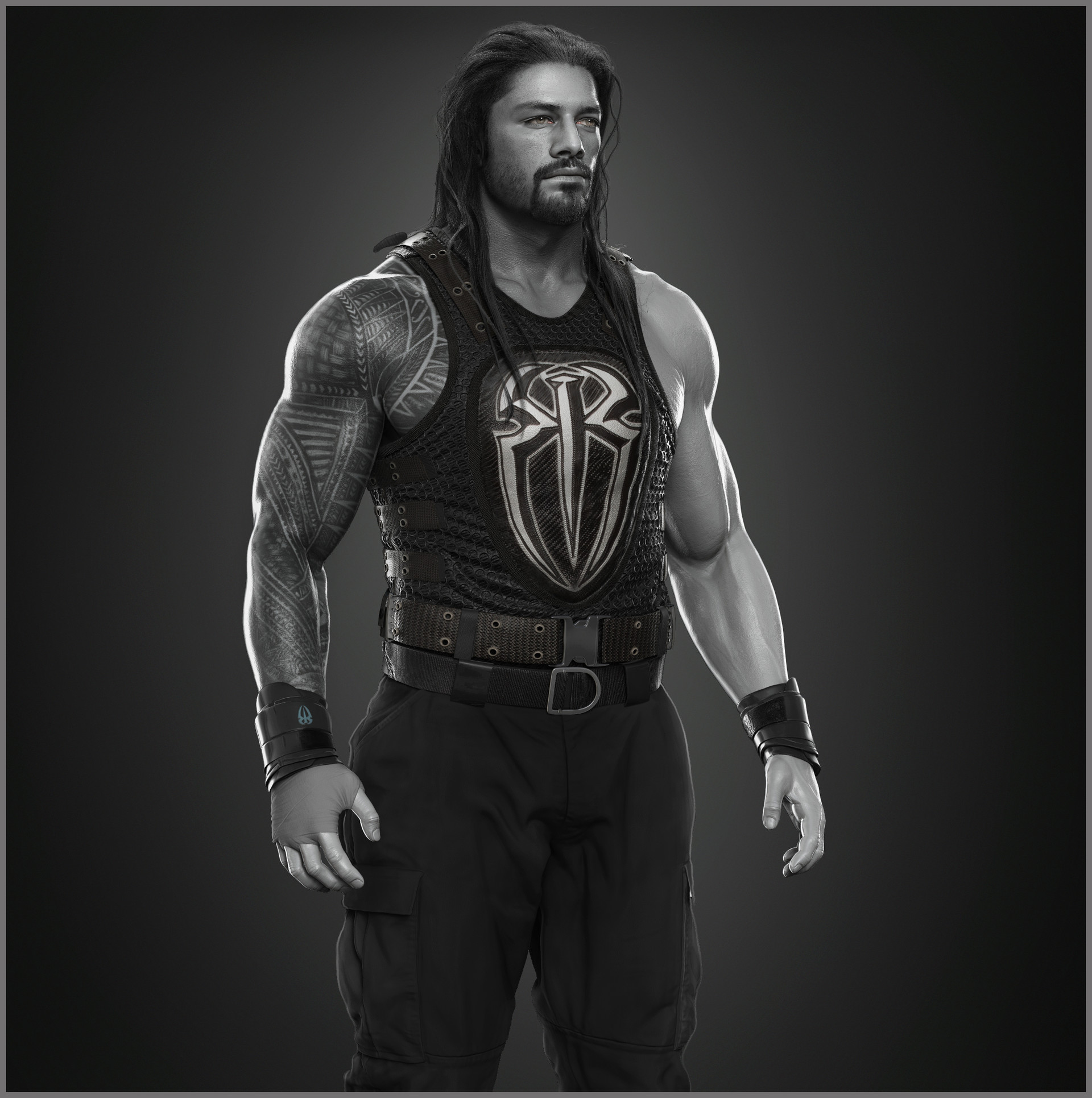 Roman Reigns Monochrome Wallpapers