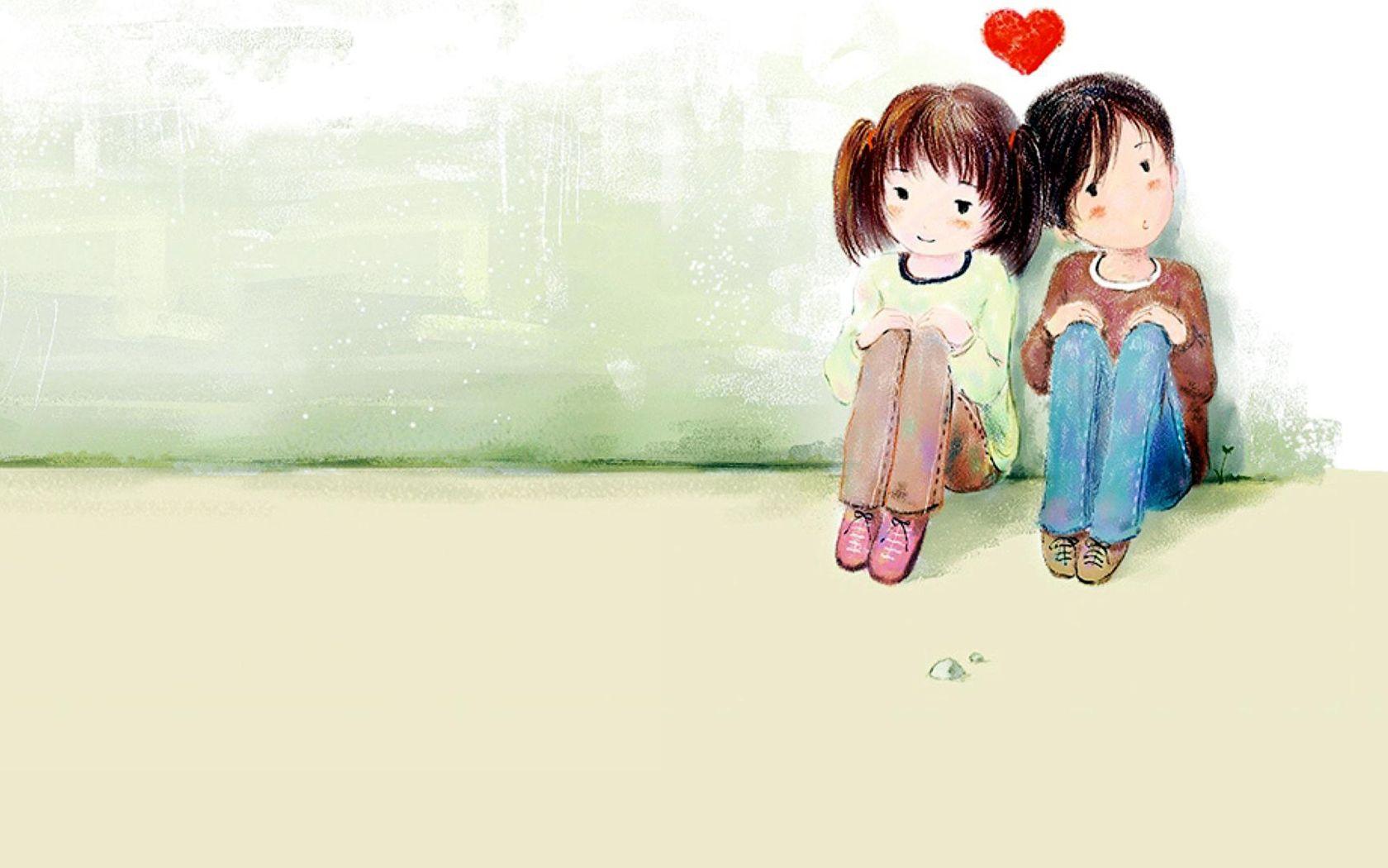 Romantic Animated Love Couple Wallpapers