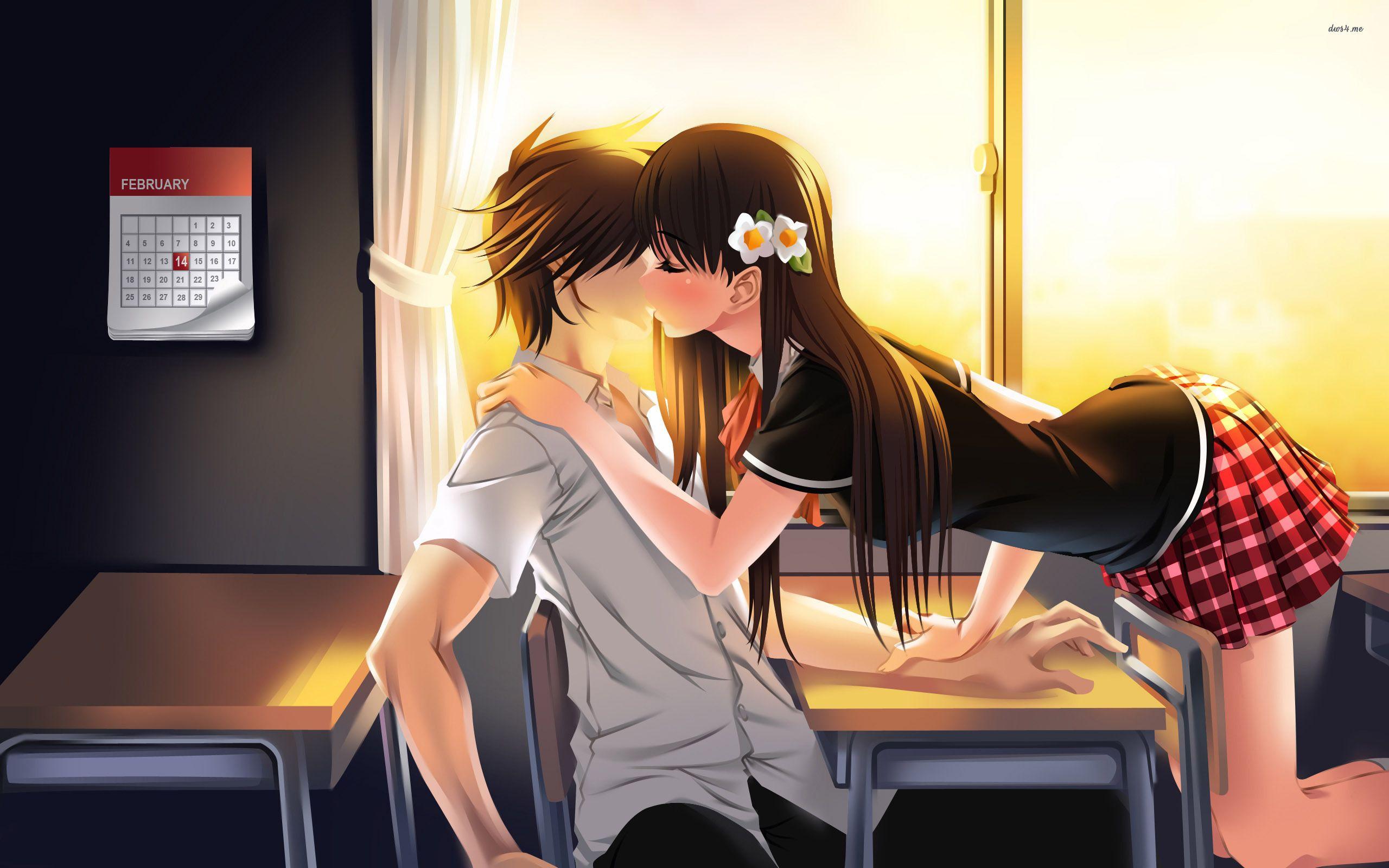 Romantic Anime Kiss Wallpapers