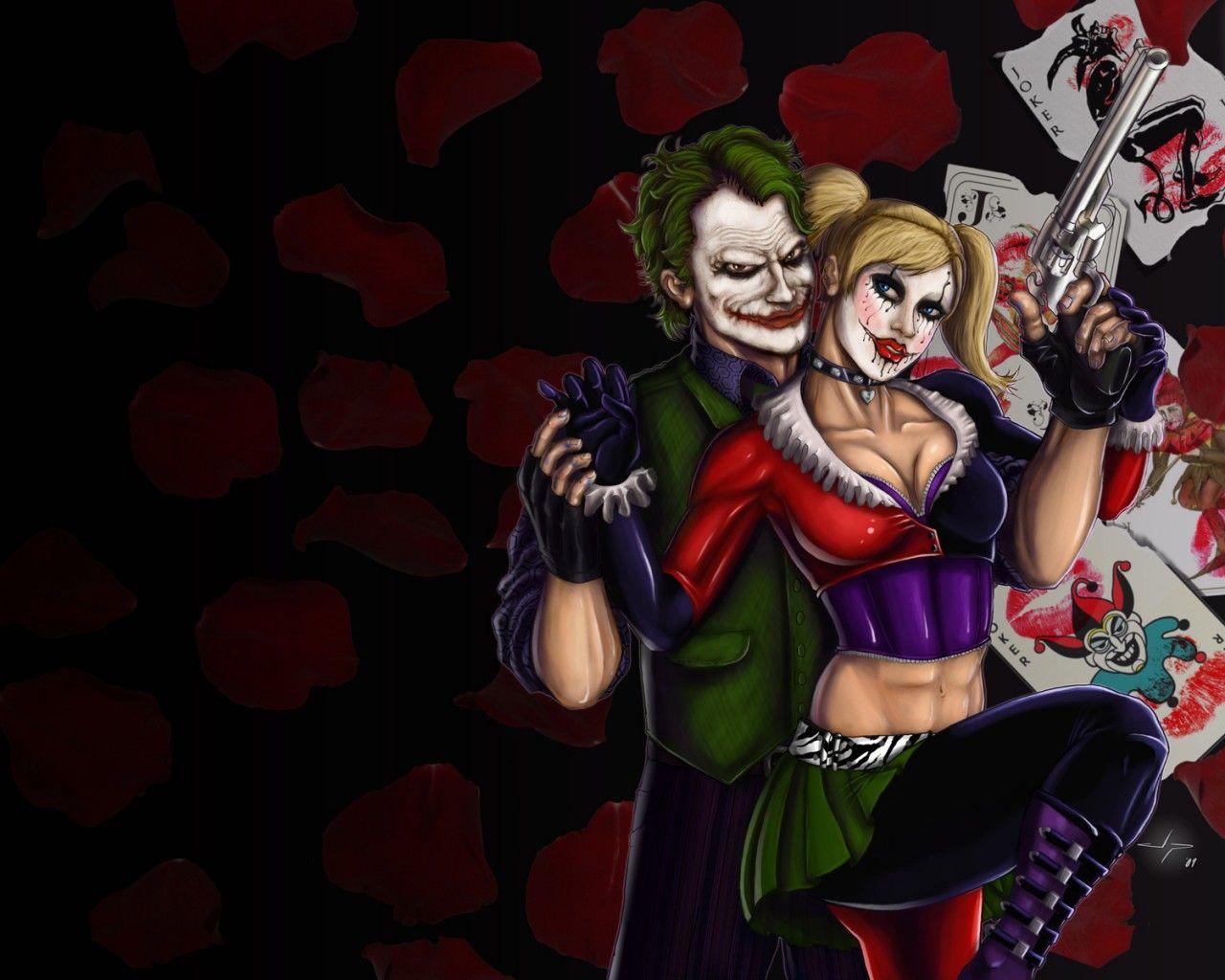 Romantic Harley Quinn And Joker Hd Wallpapers