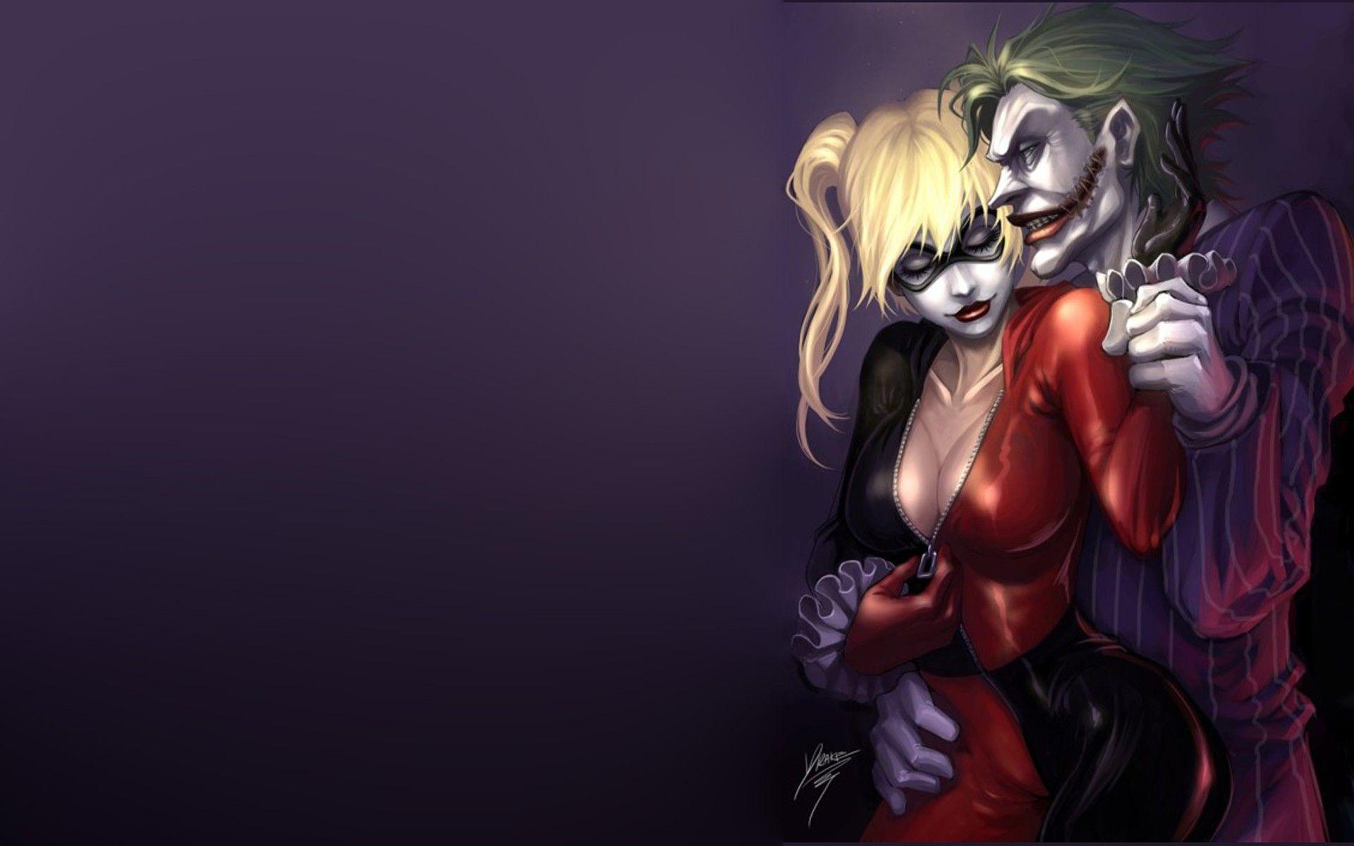 Romantic Harley Quinn And Joker Hd Wallpapers