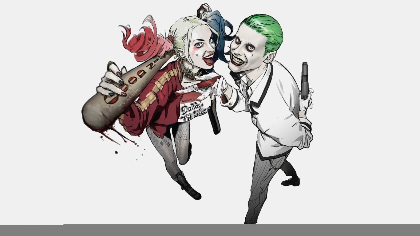 Romantic Harley Quinn And Joker Hd Wallpapers