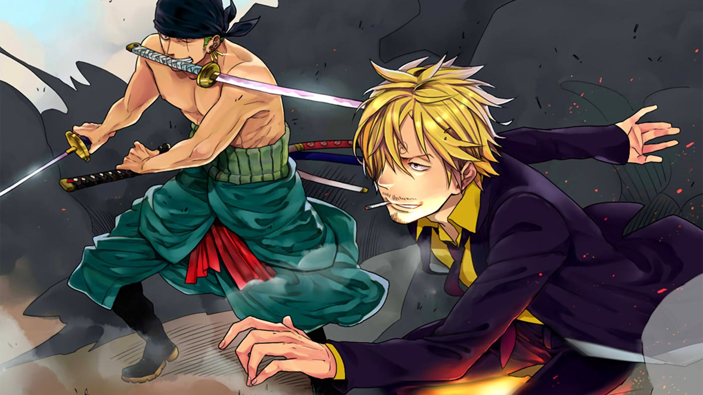 Roronoa Zoro Vs Sanji One Piece Wallpapers