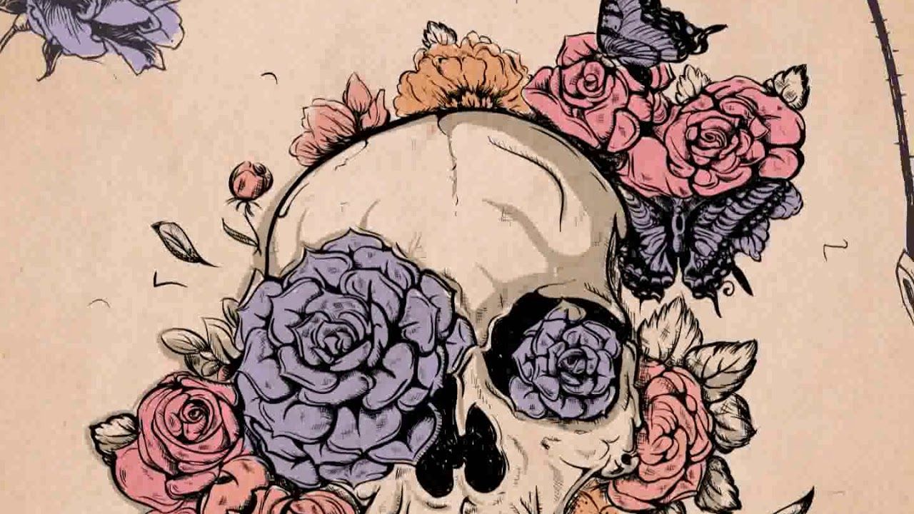 Rose Cute Skull Wallpapers
