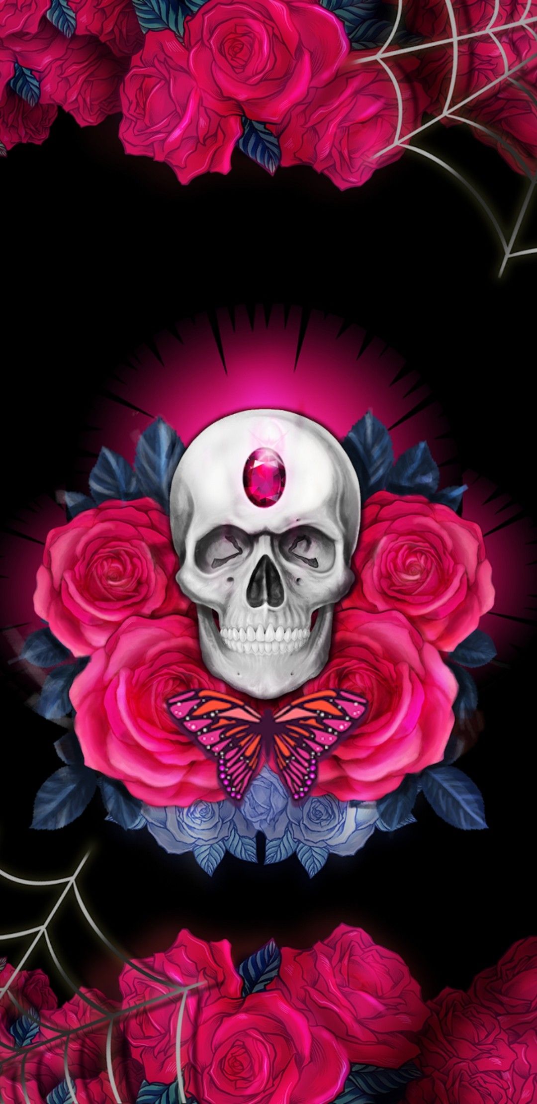 Rose Cute Skull Wallpapers