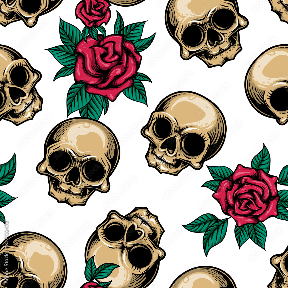 Rose Cute Skull Wallpapers
