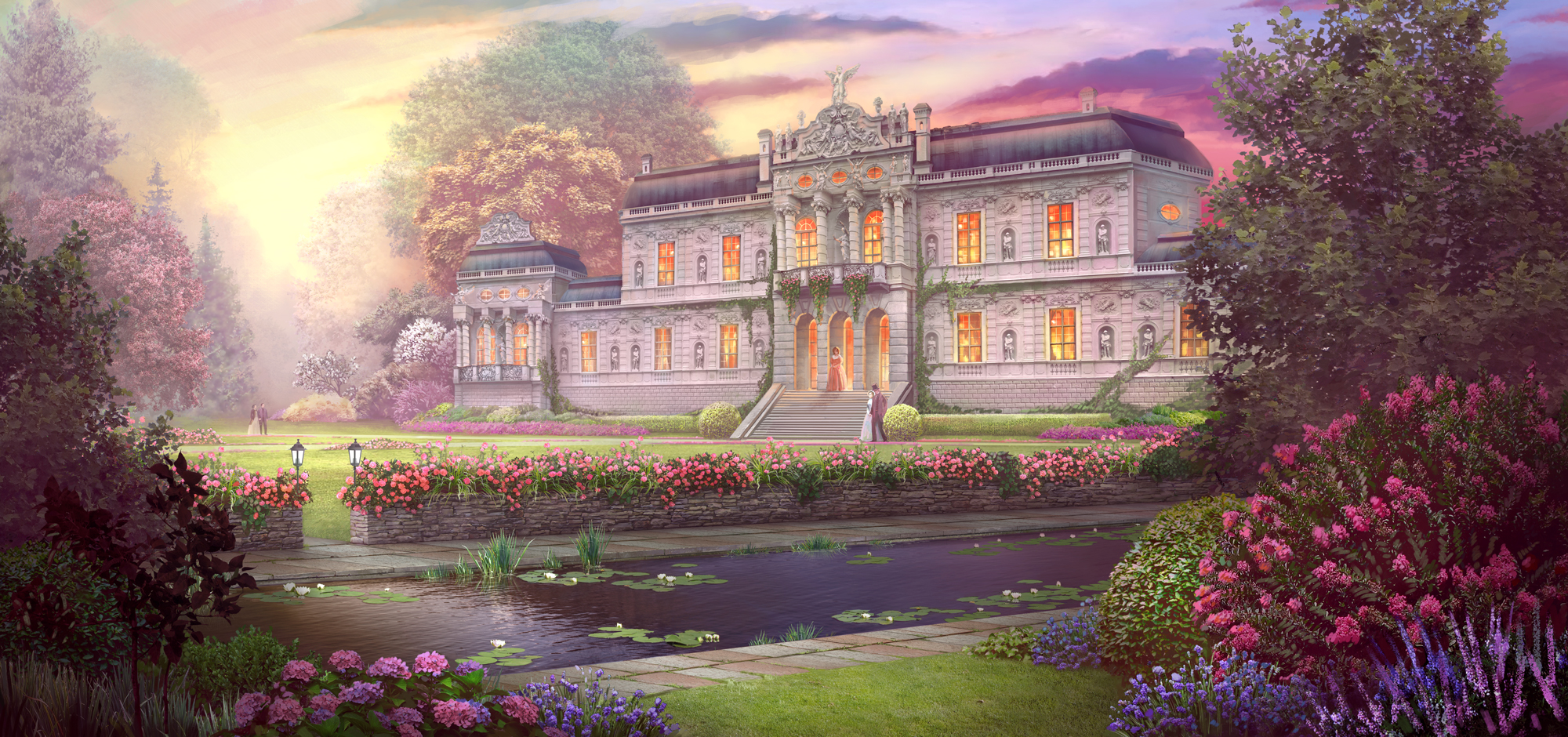 Rose Garden Palace Wallpapers