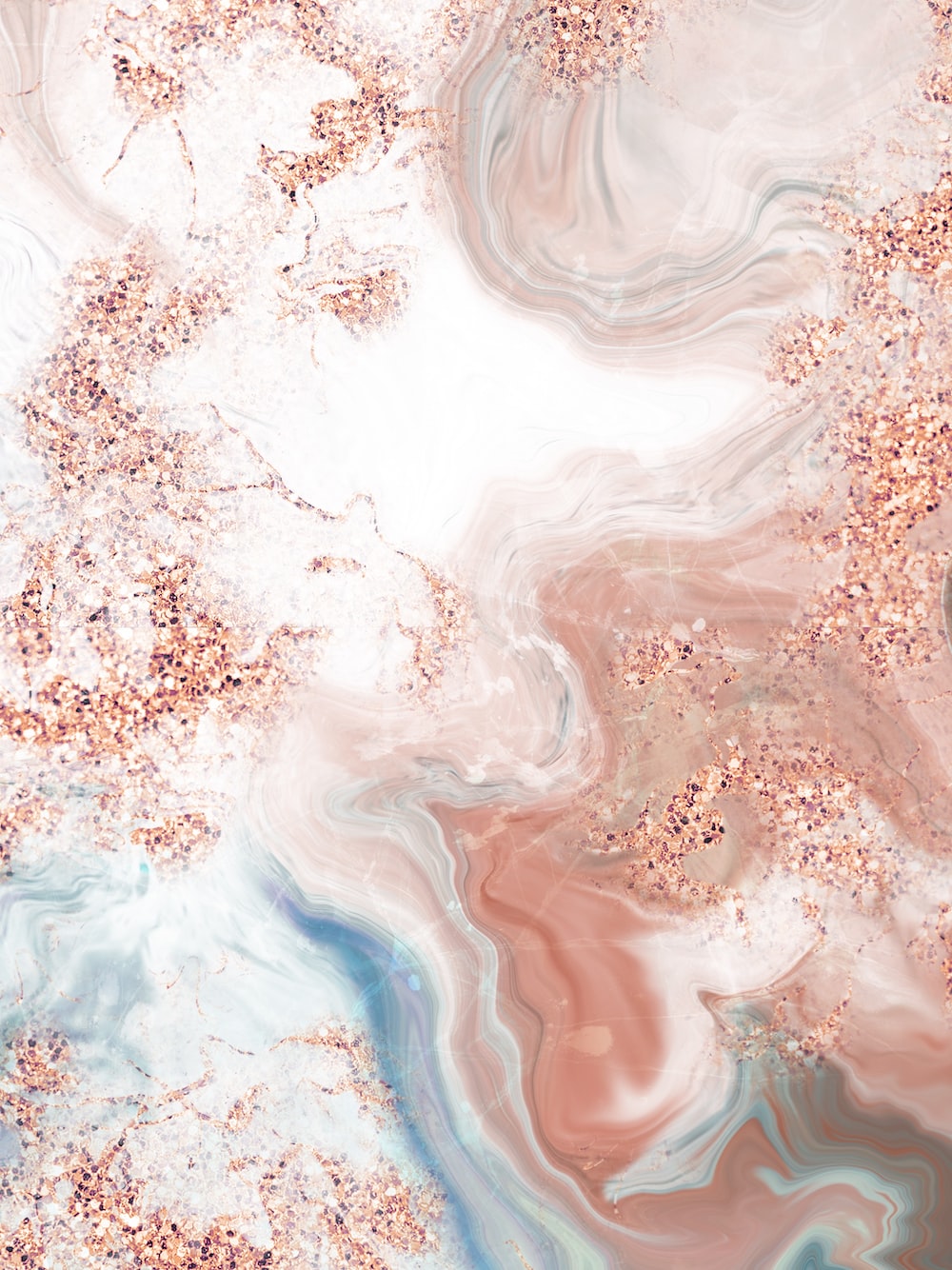 Rose Gold Aesthetic Marble Background