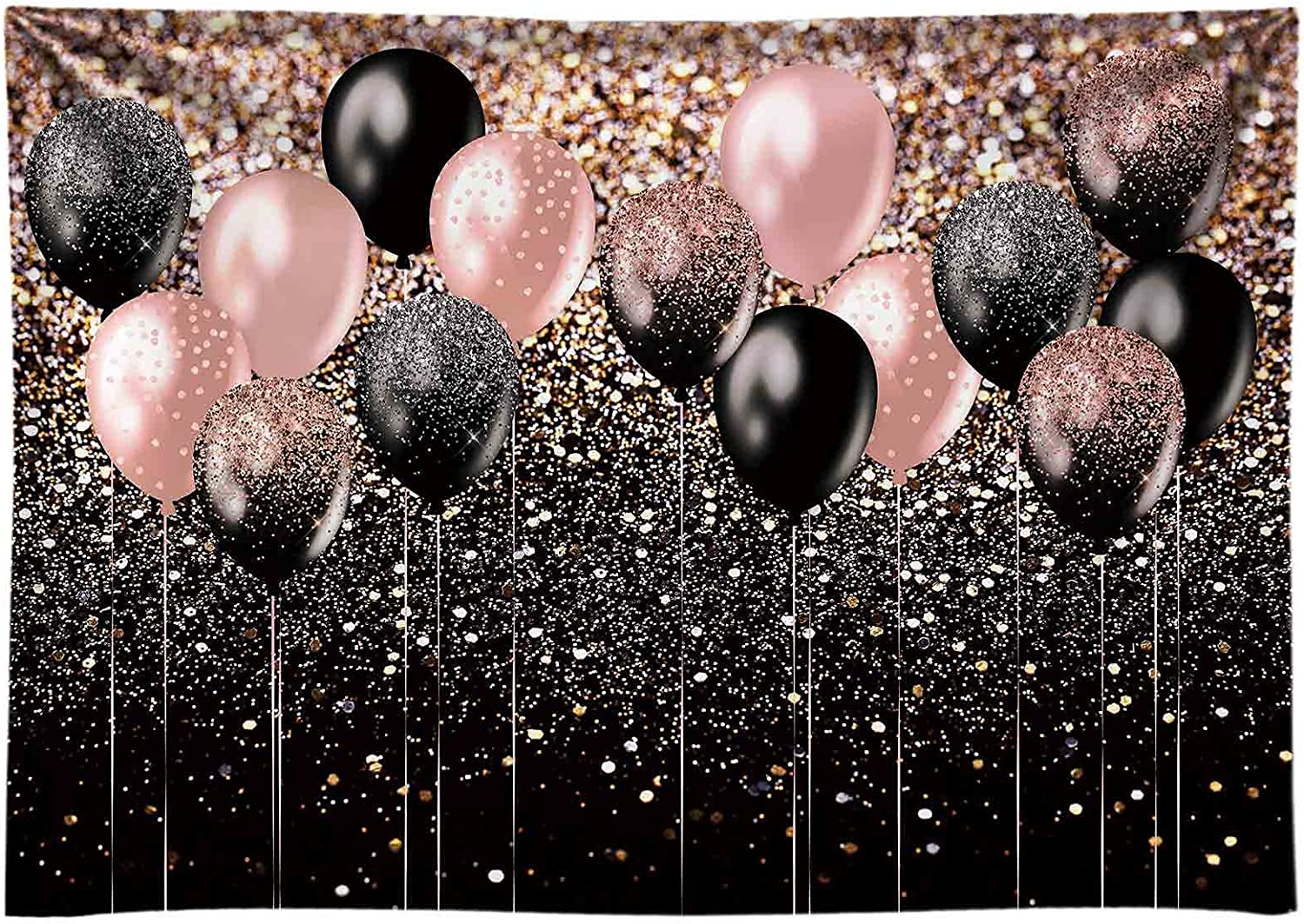 Rose Gold Black Glitter Background