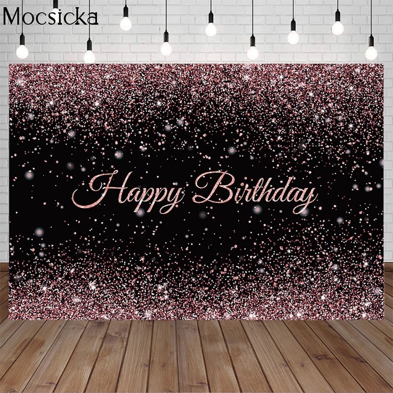 Rose Gold Black Glitter Background