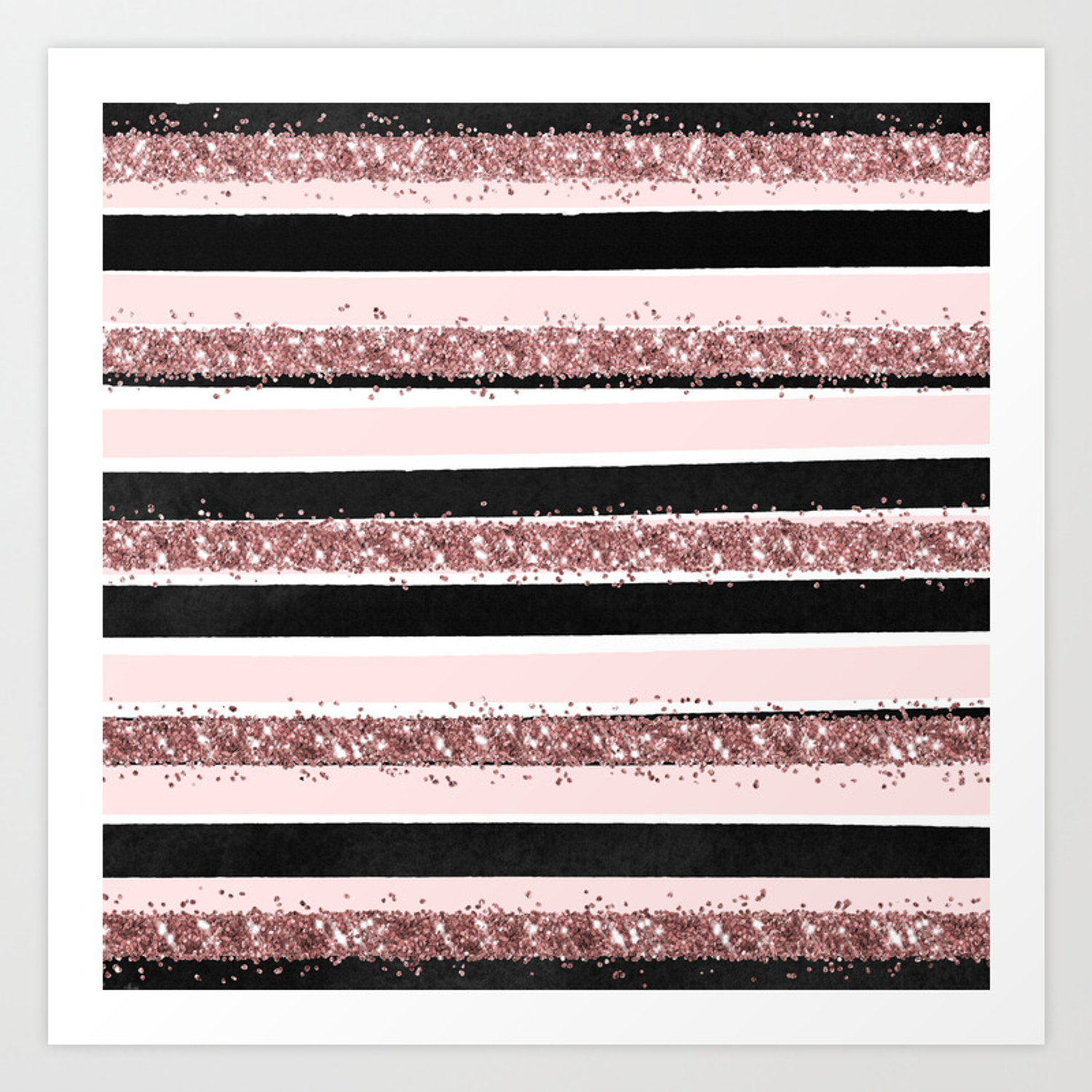 Rose Gold Black Glitter Background