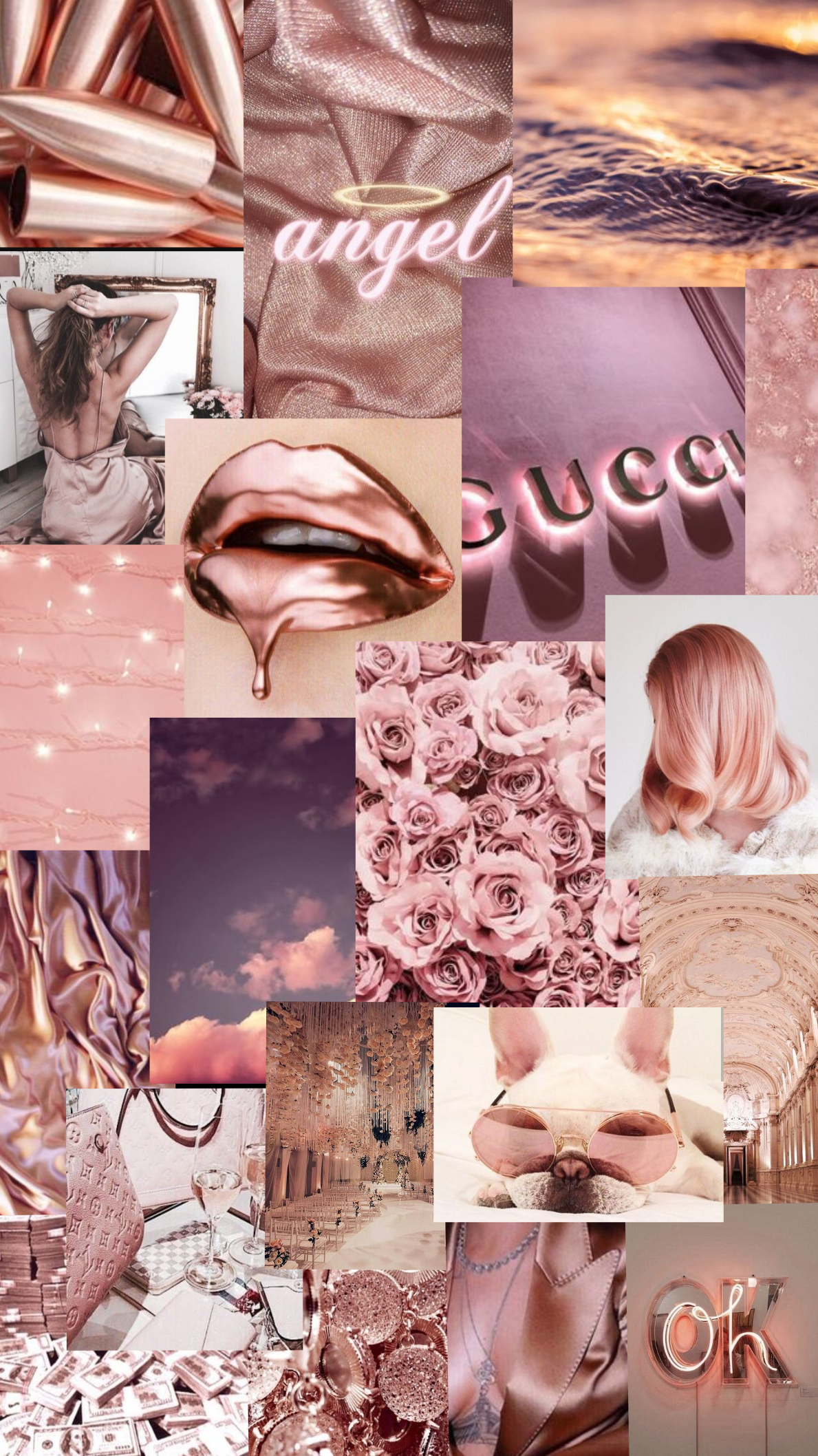 Rose Gold Collage Wallpapers