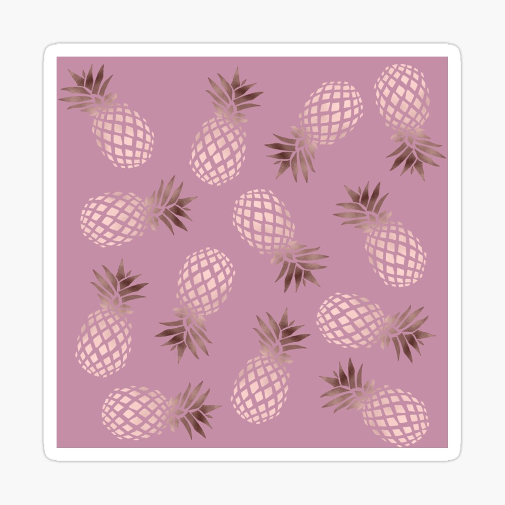 Rose Gold Cute Pineapple Wallpapers