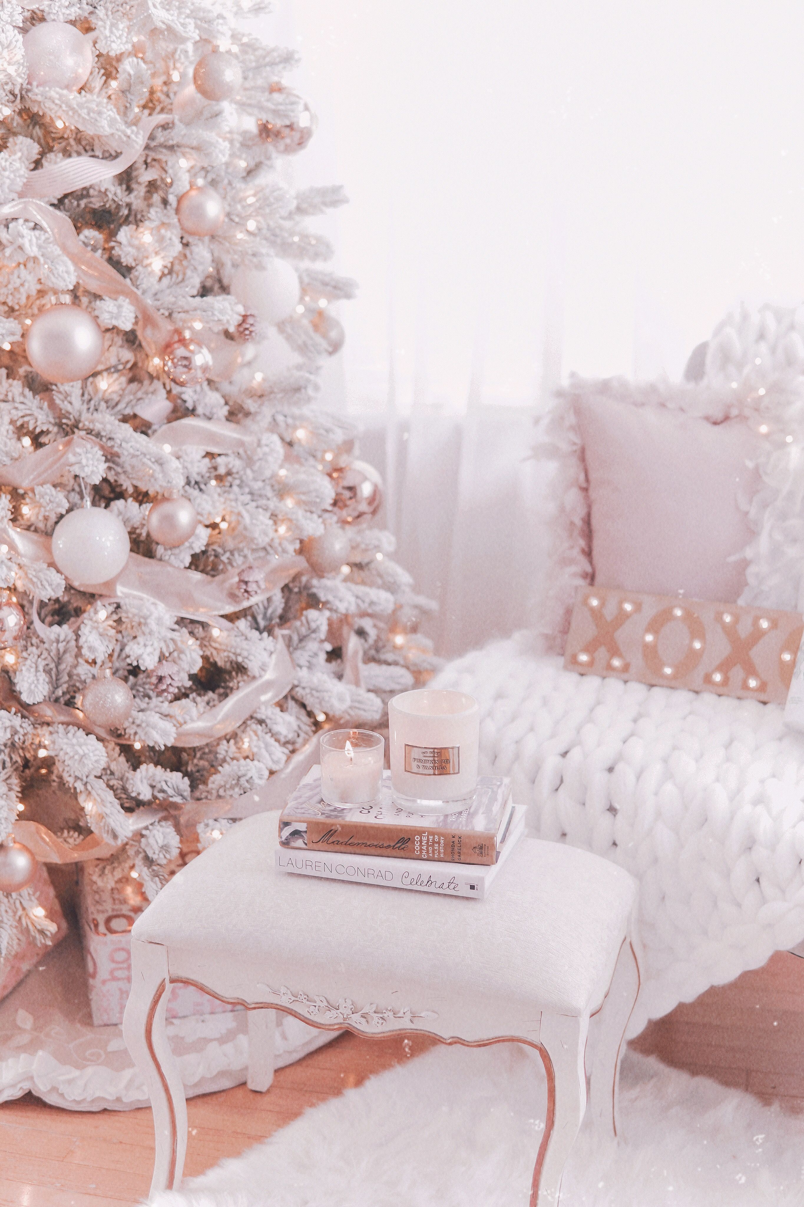 Rose Gold Elegant Christmas Background