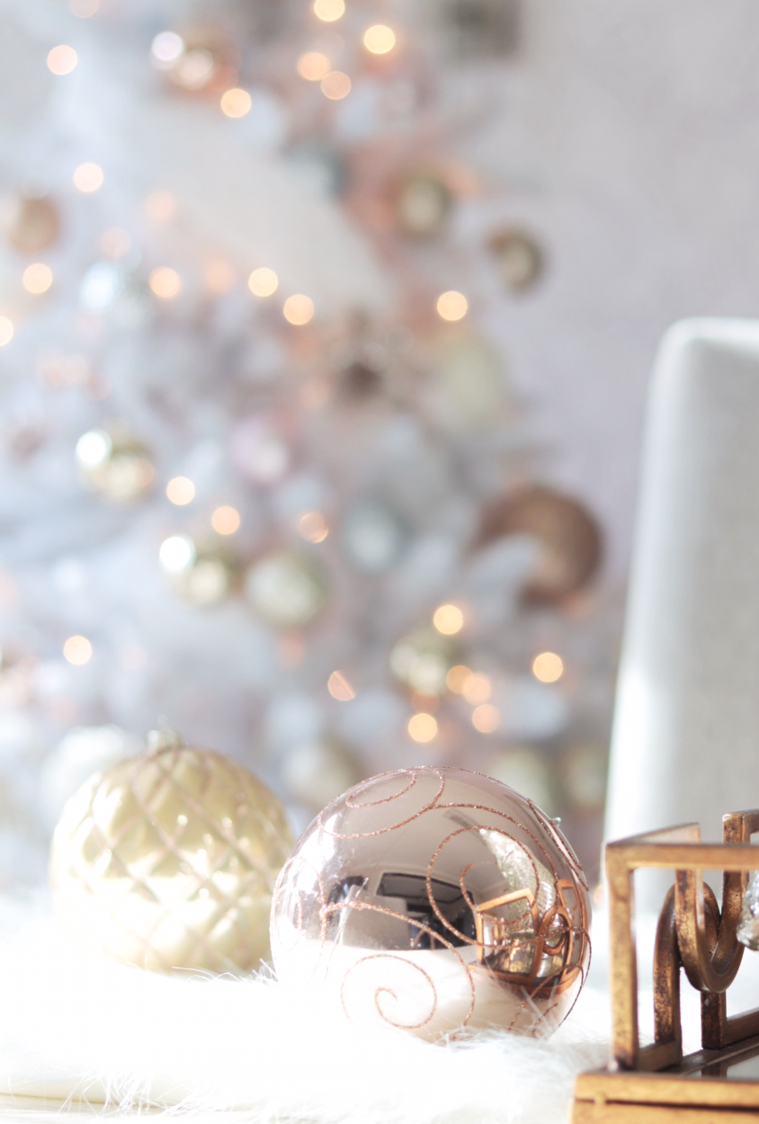 Rose Gold Elegant Christmas Background