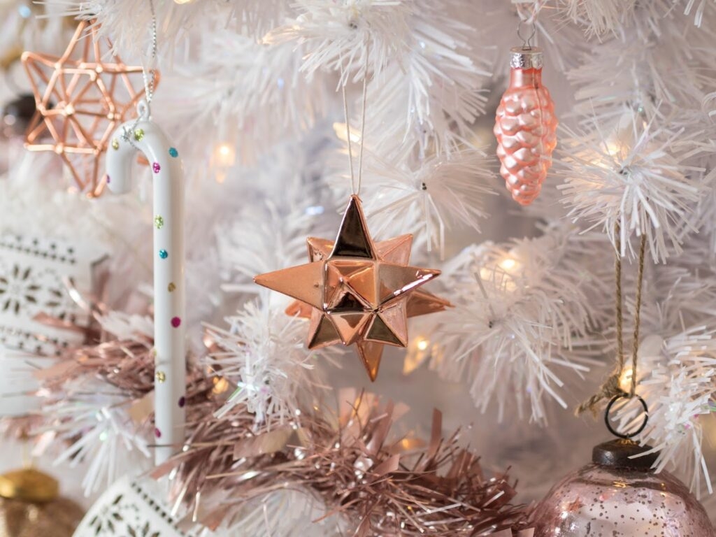 Rose Gold Elegant Christmas Background