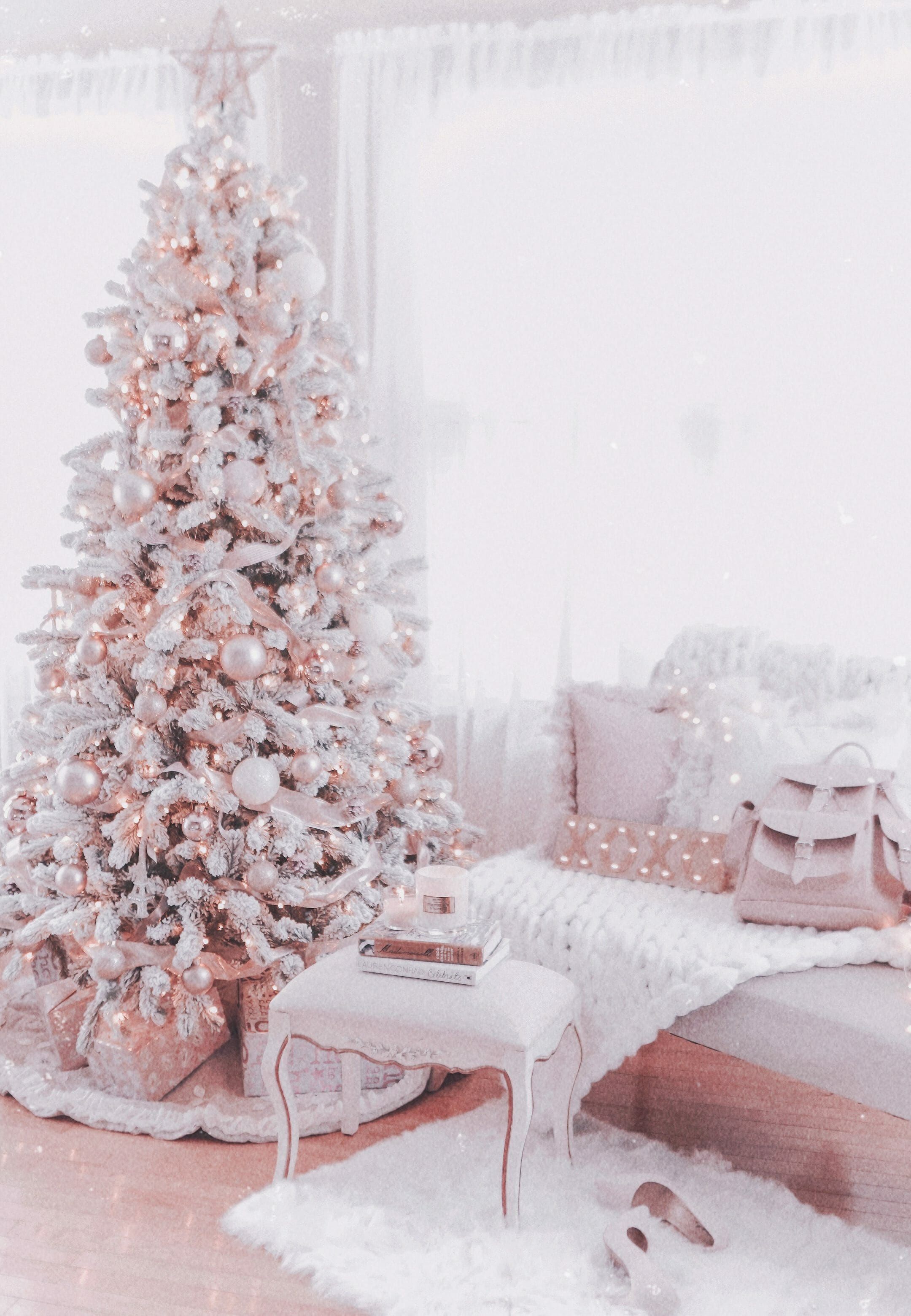 Rose Gold Elegant Christmas Background