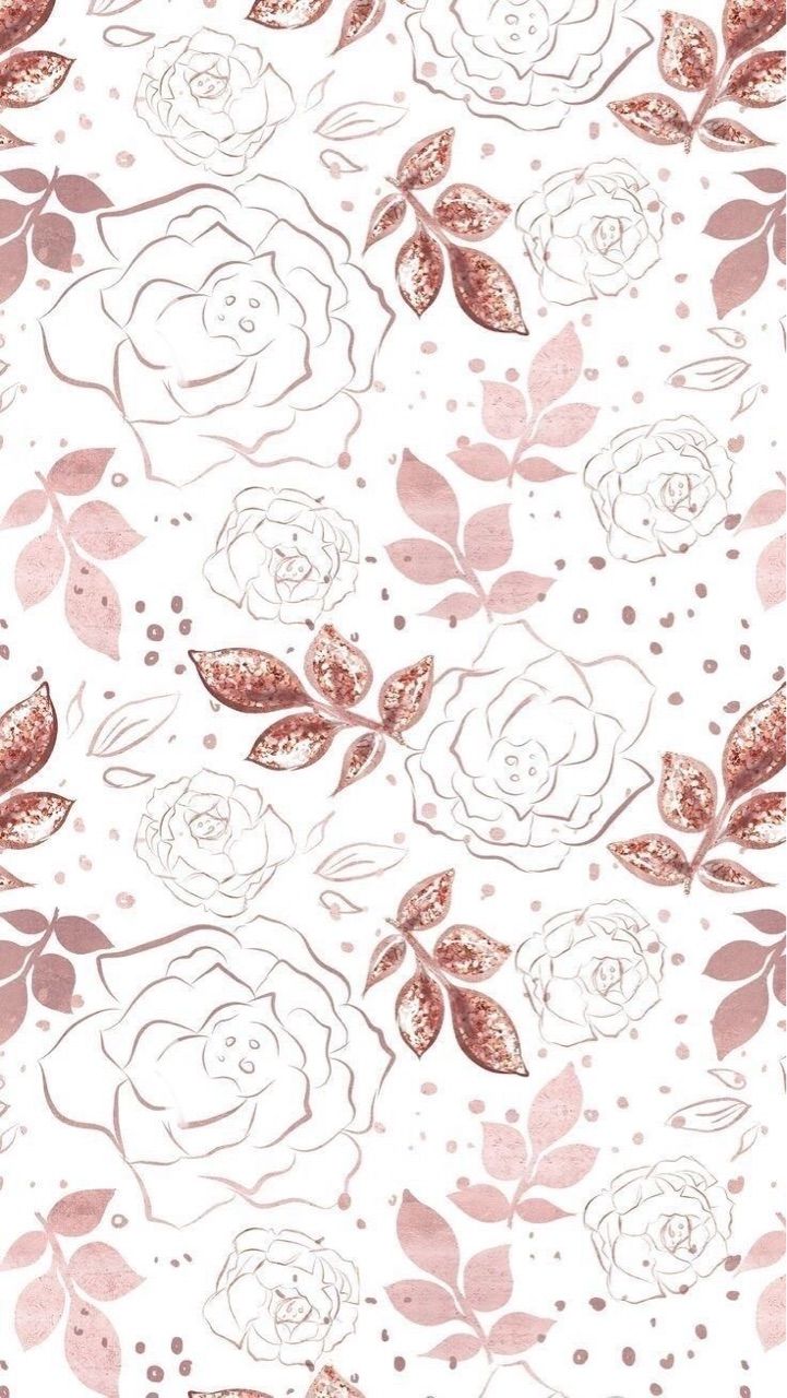 Rose Gold Floral Wallpapers