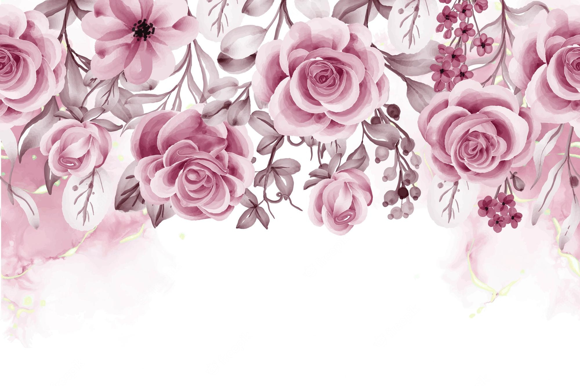 Rose Gold Floral Wallpapers