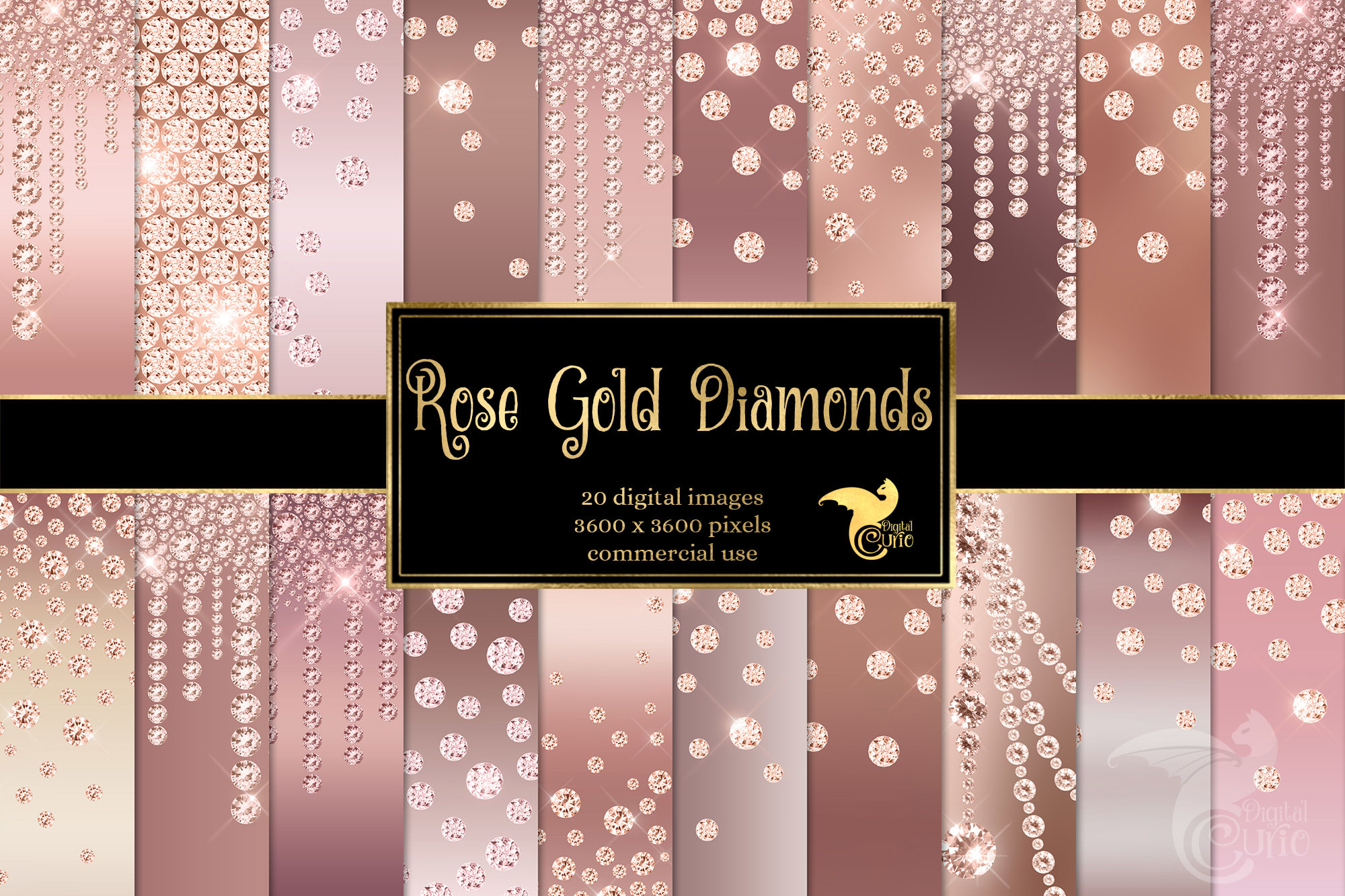 Rose Gold High Resolution Diamond Background