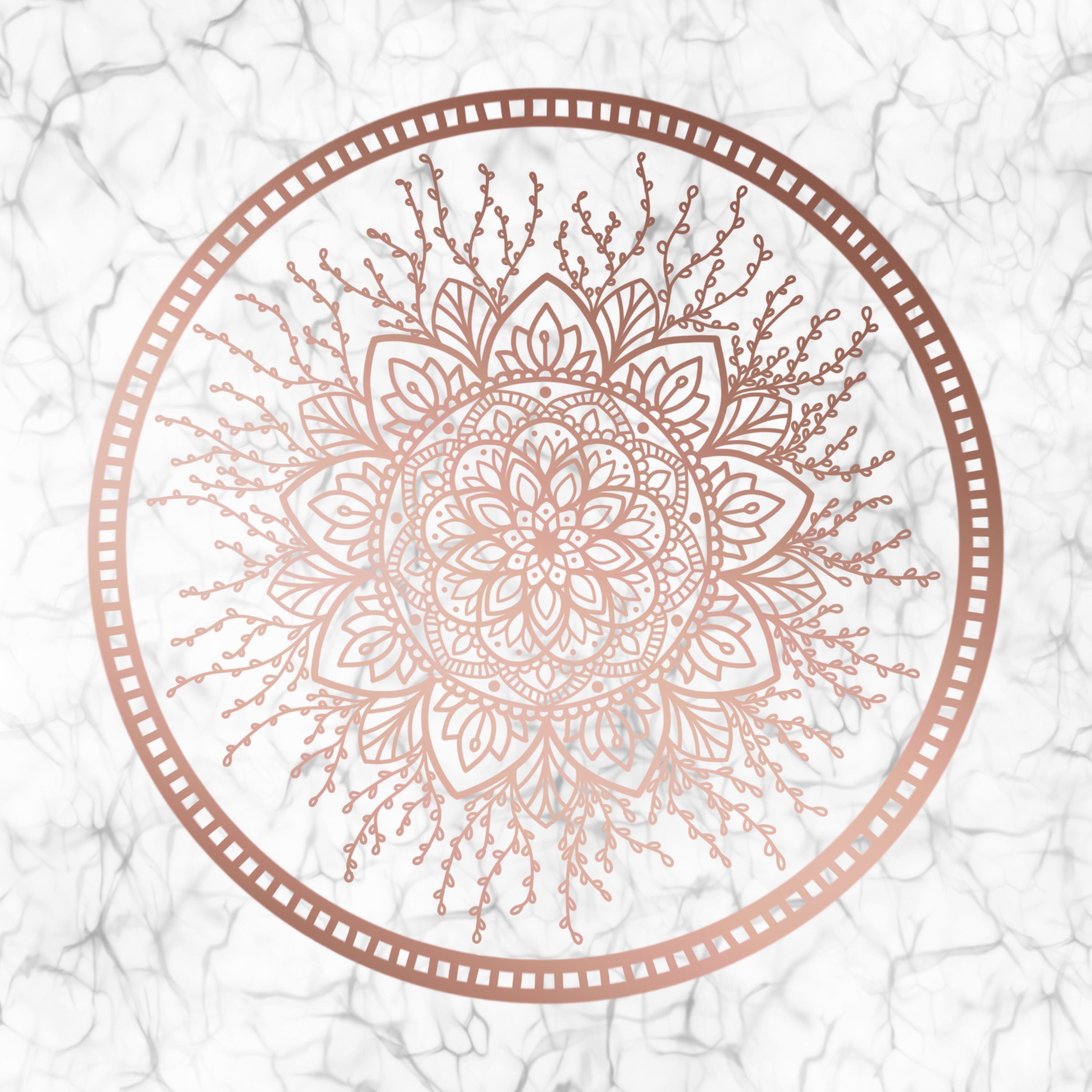 Rose Gold Mandala Background