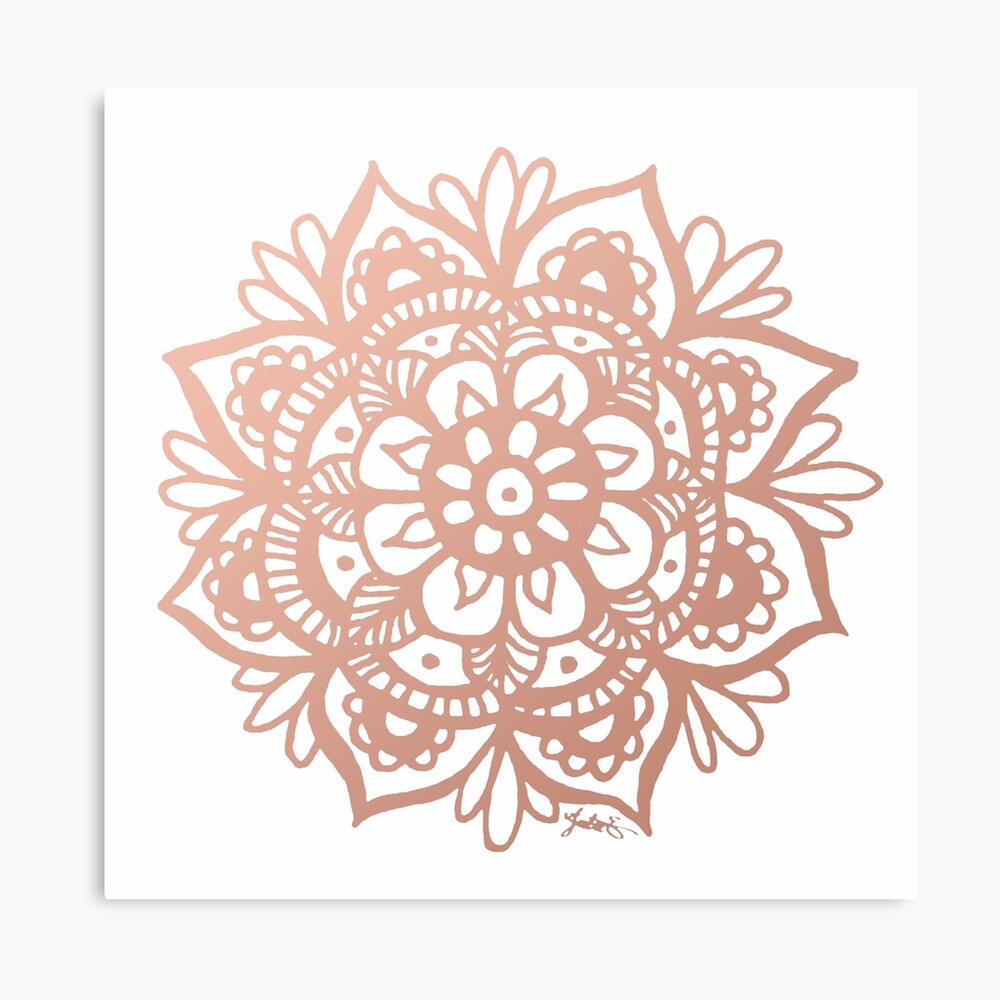 Rose Gold Mandala Background