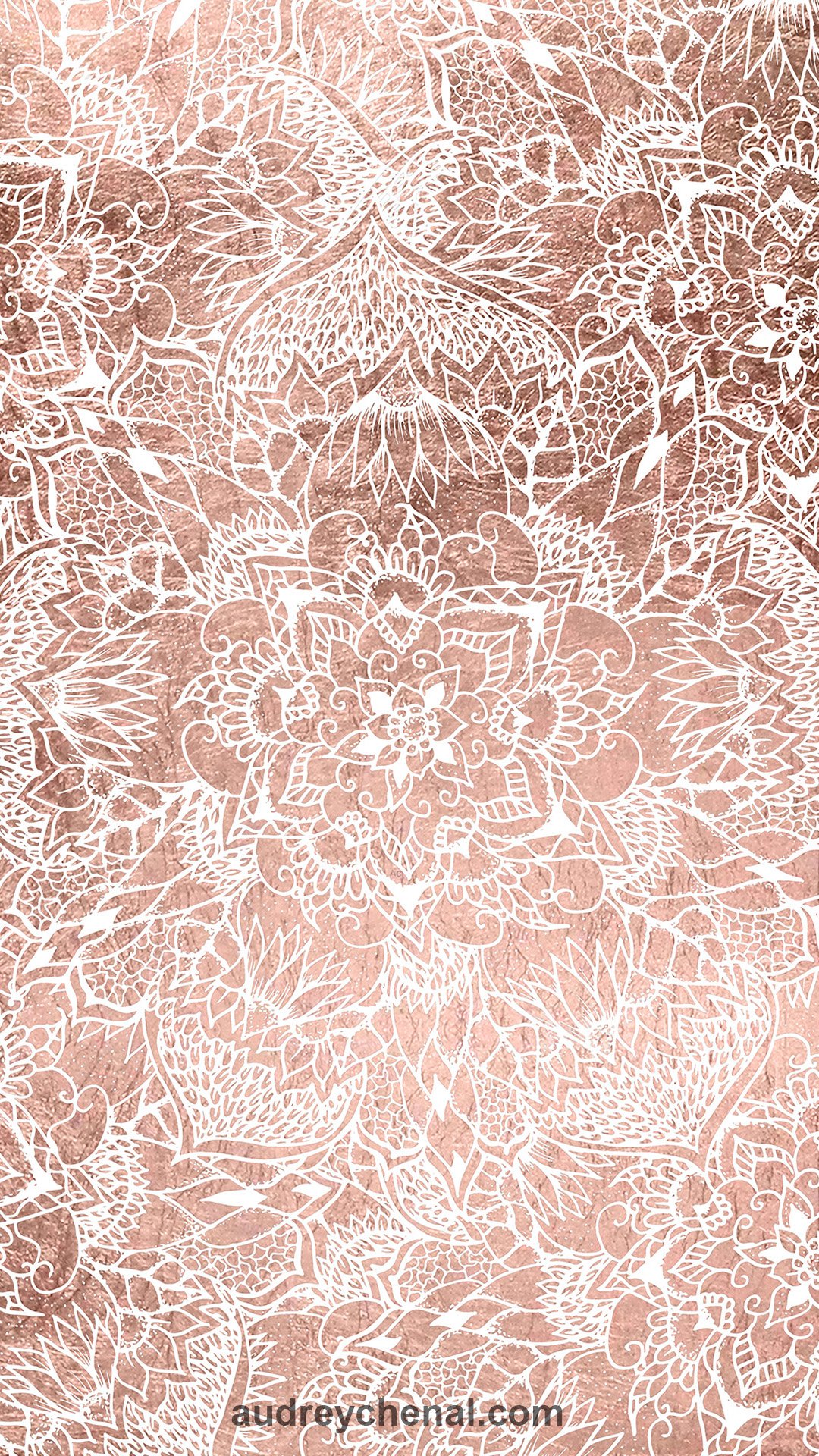 Rose Gold Mandala Background