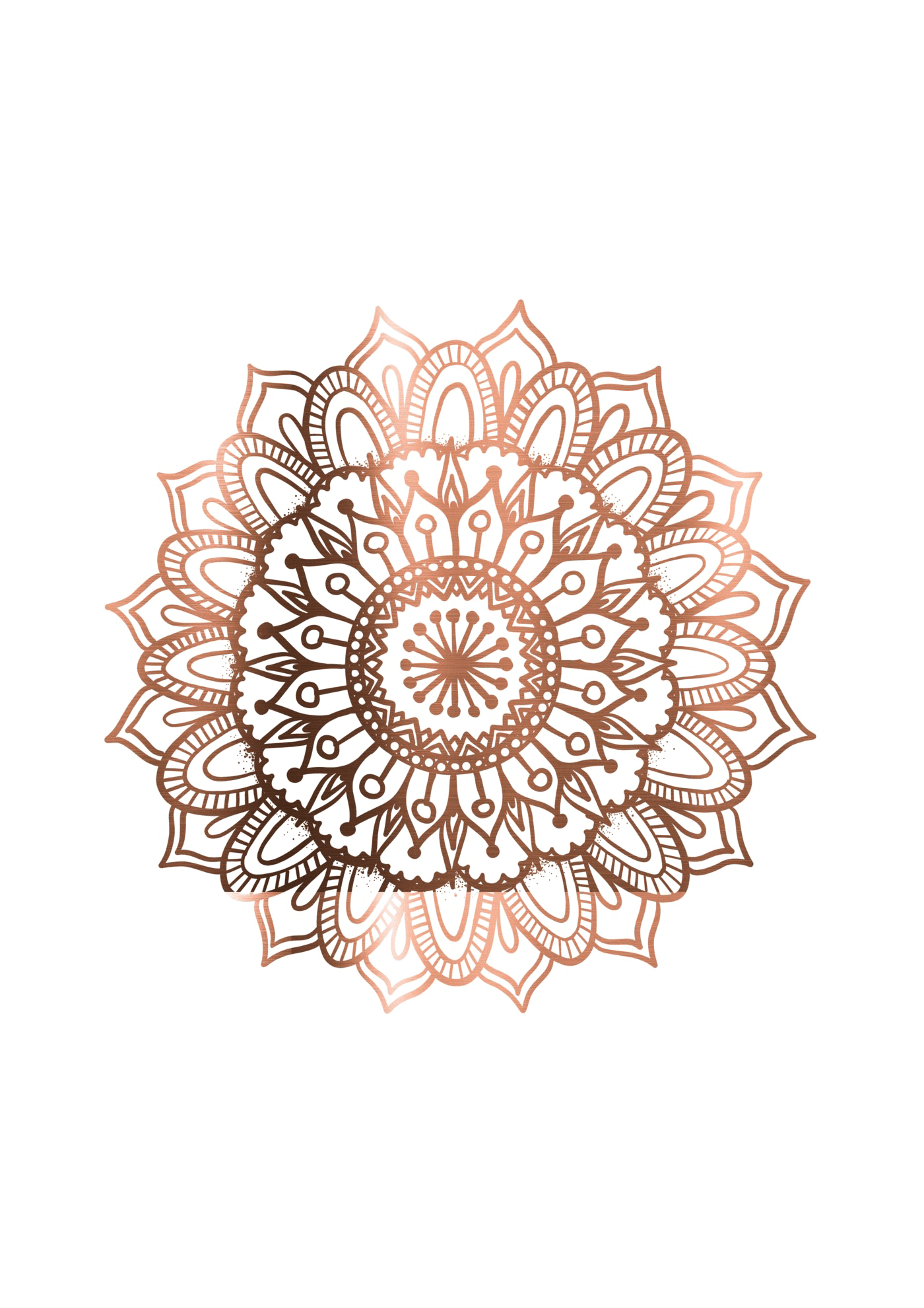 Rose Gold Mandala Background