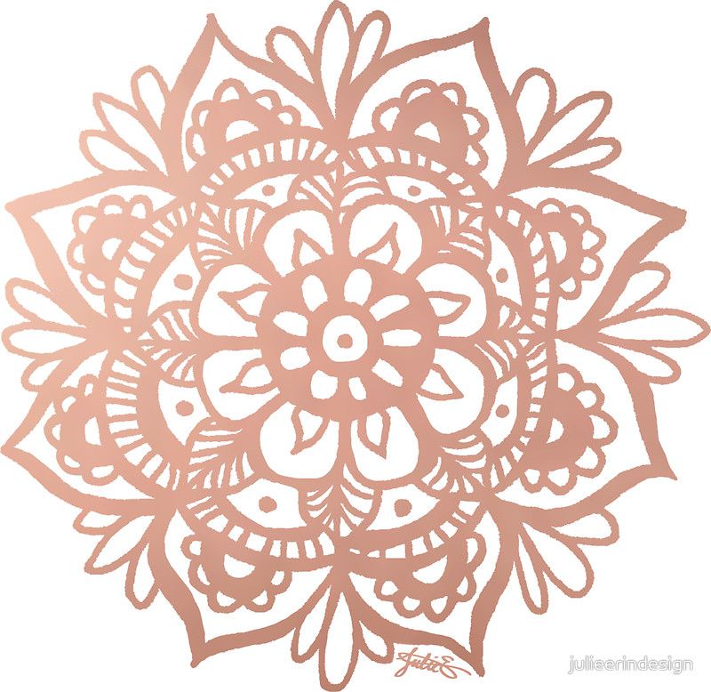 Rose Gold Mandala Background