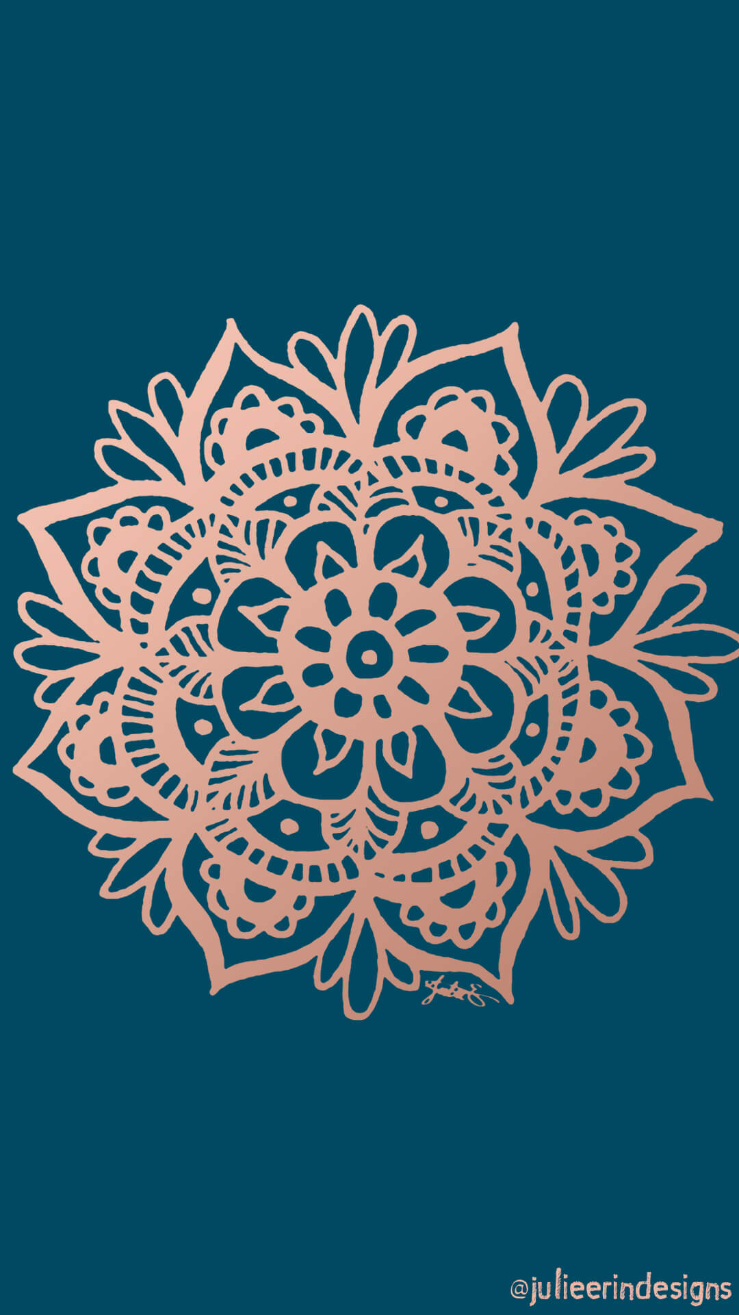 Rose Gold Mandala Background