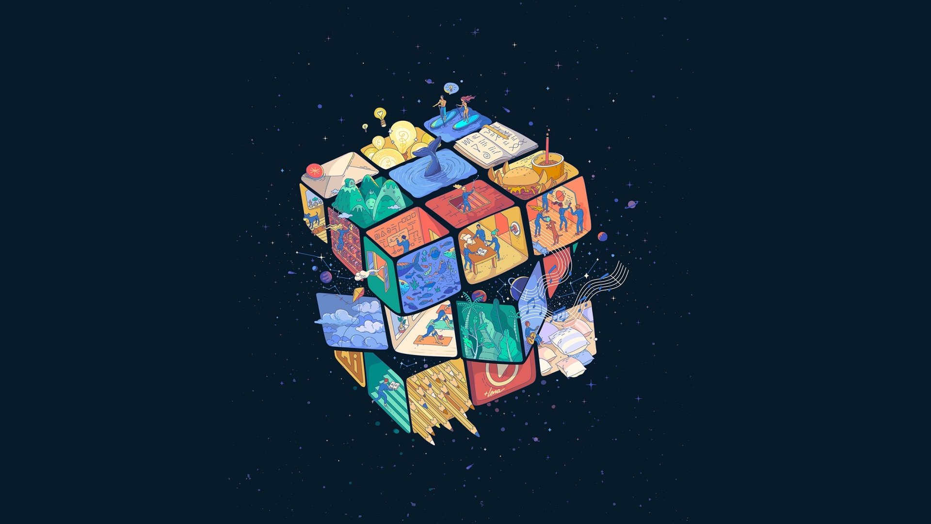 Rubix Cube Background