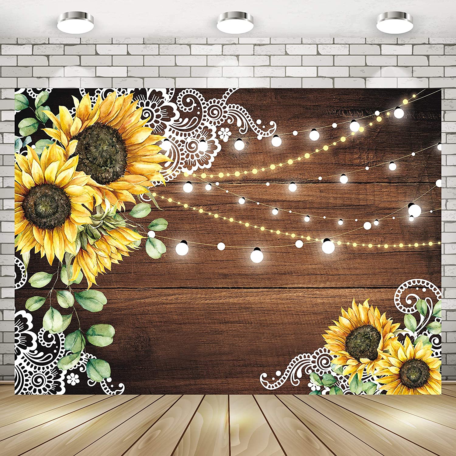 Rustic Sunflower Background