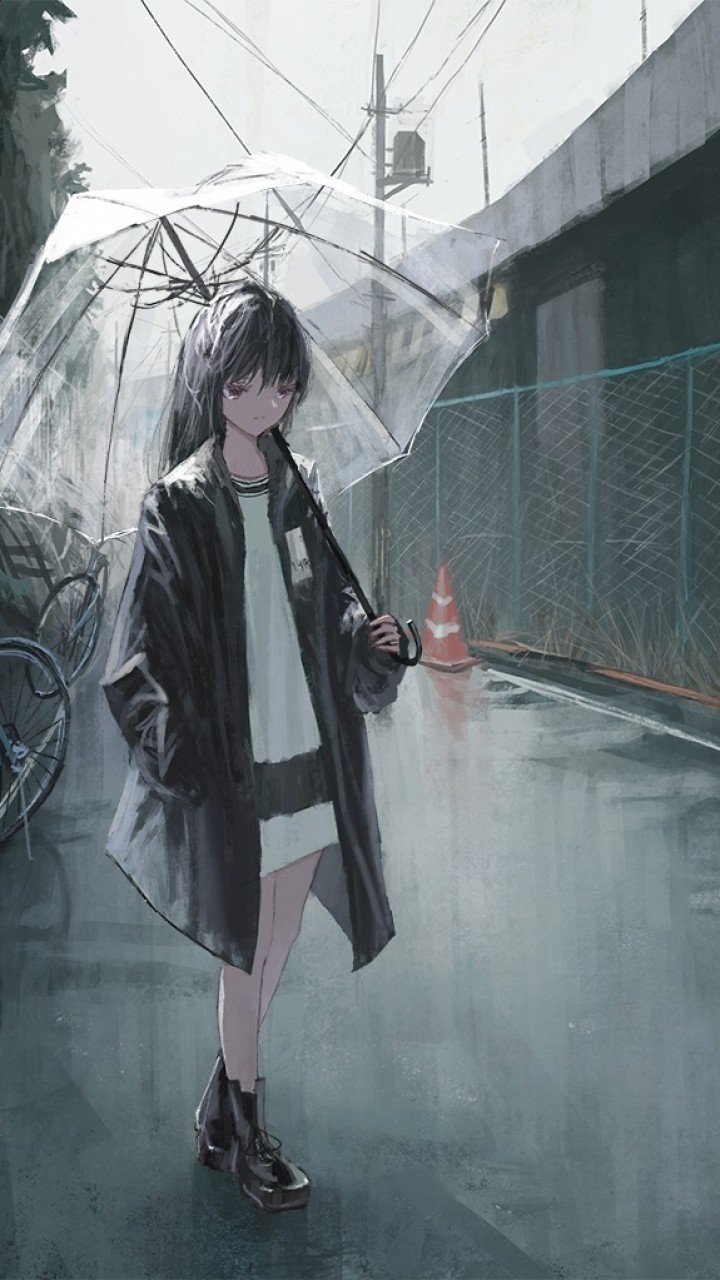 Sad Anime Girl In The Rain Wallpapers