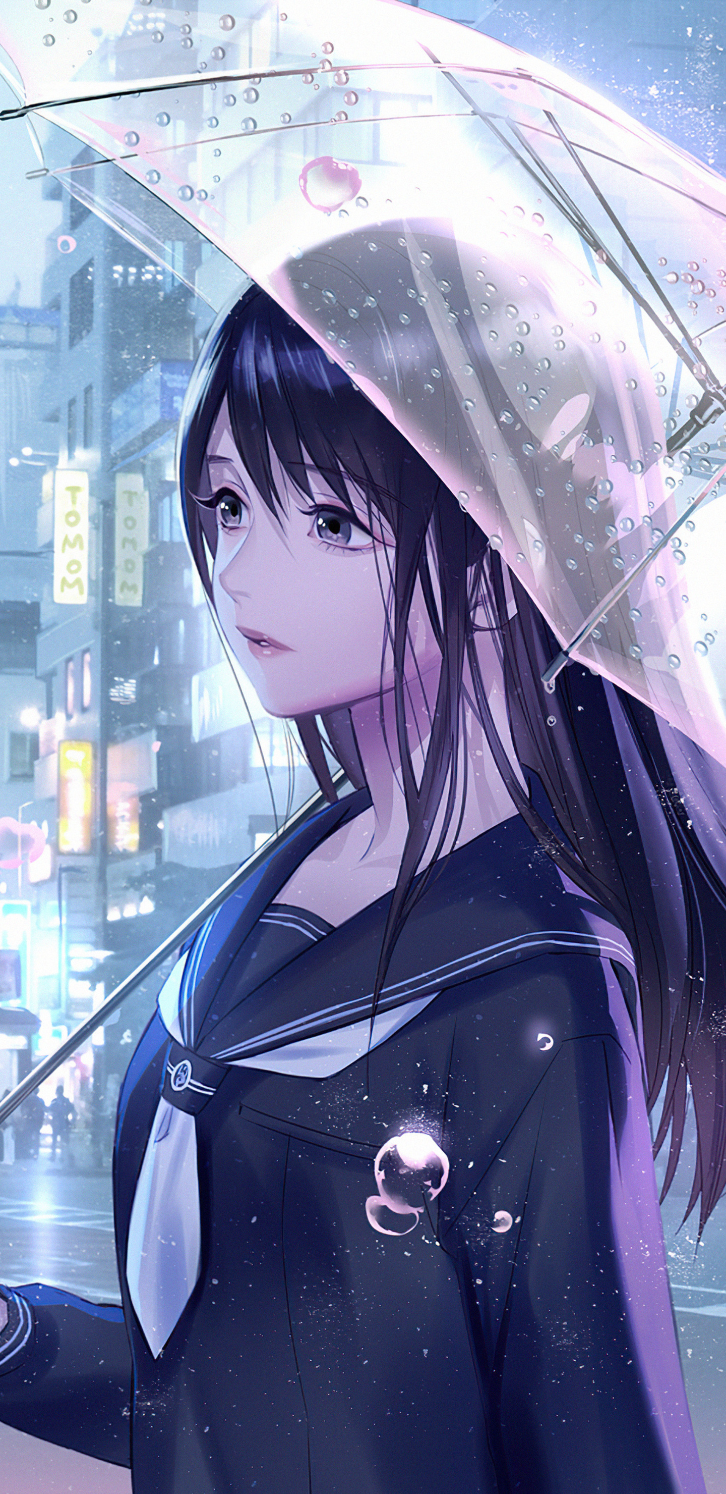 Sad Anime Girl In The Rain Wallpapers