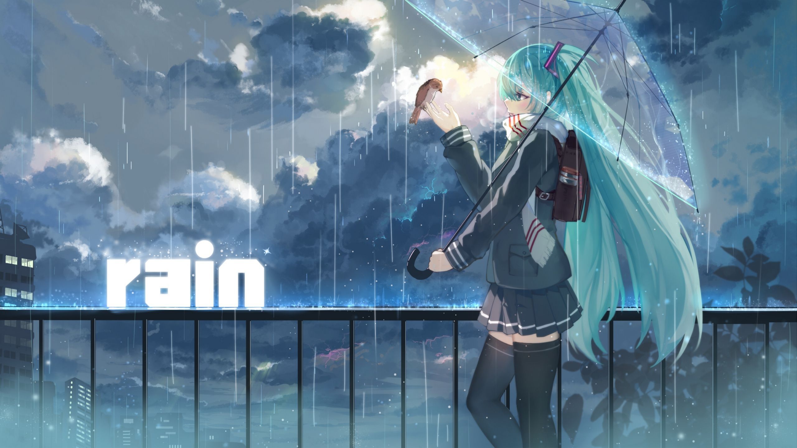 Sad Anime Girl In The Rain Wallpapers